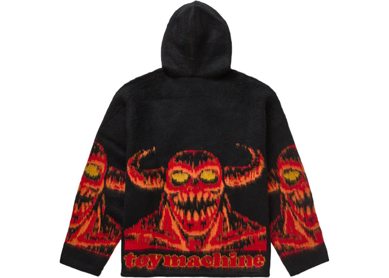 Supreme Supreme Toy Machine Zip Up Hooded Sweater Black outlook