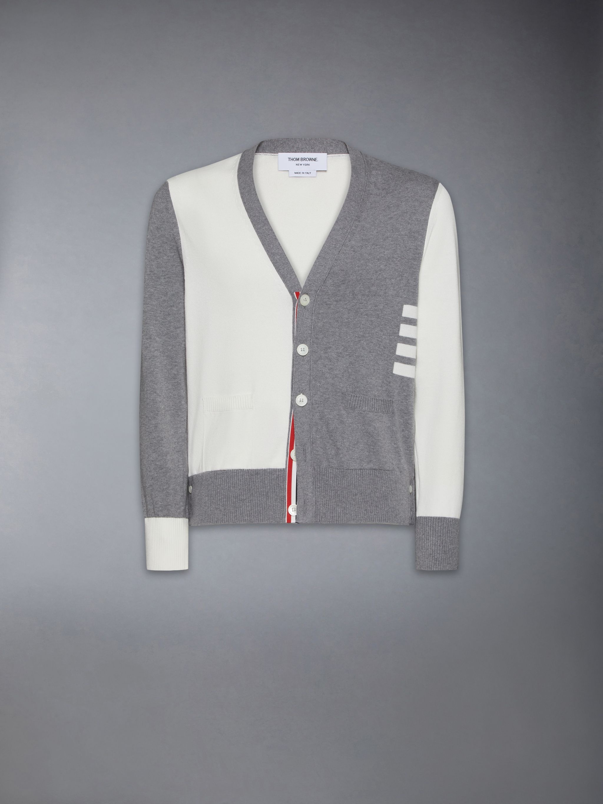 Funmix 4-Bar Relaxed Fit V Neck Cardigan - 6