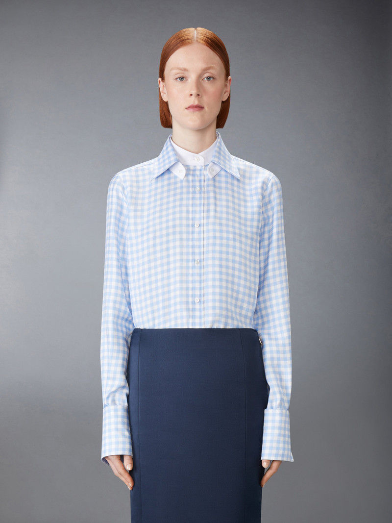 SILK TWILL GINGHAM SHIRT 4