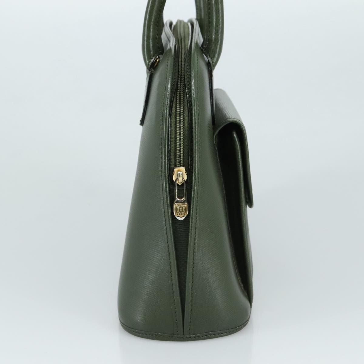 CELINE Hand Bag Leather Khaki - 4