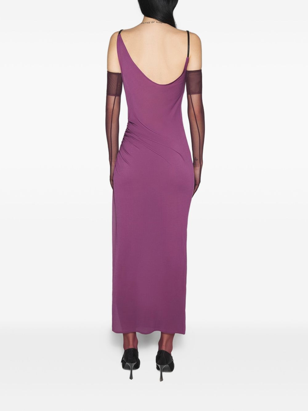 side-split midi dress - 3
