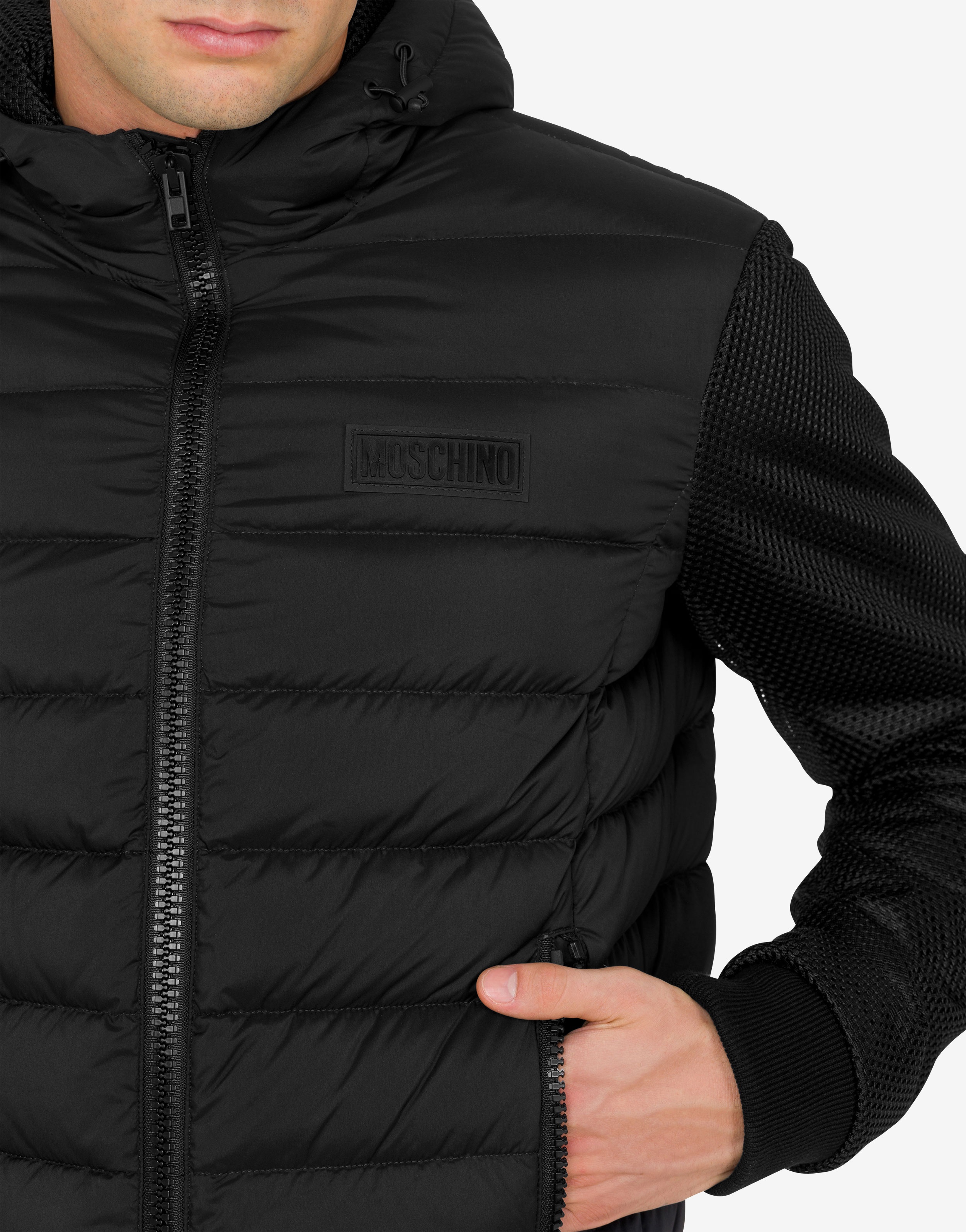 RUBBER LOGO LIGHTWEIGHT NYLON DOWN JACKET - 4