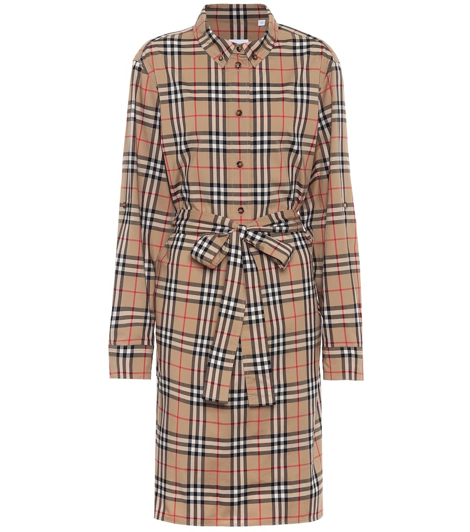 Vintage Check stretch-cotton shirt dress - 1