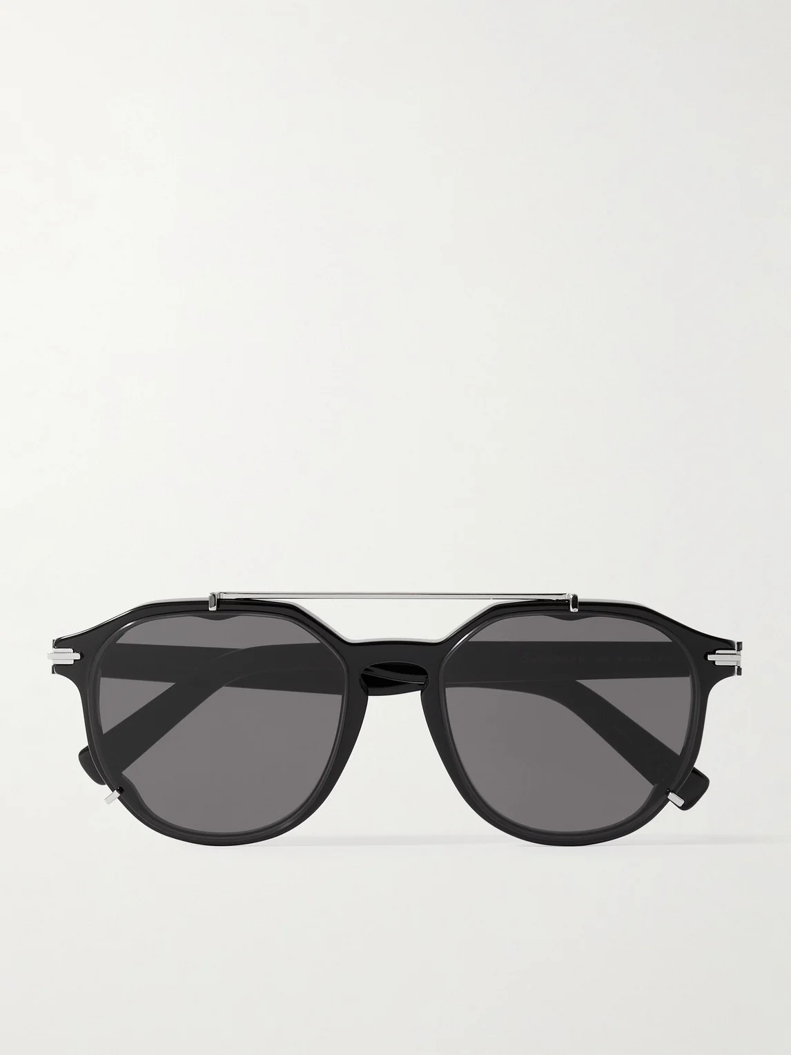 DiorBlackSuit RI Round-Frame Acetate and Silver-Tone Sunglasses - 1