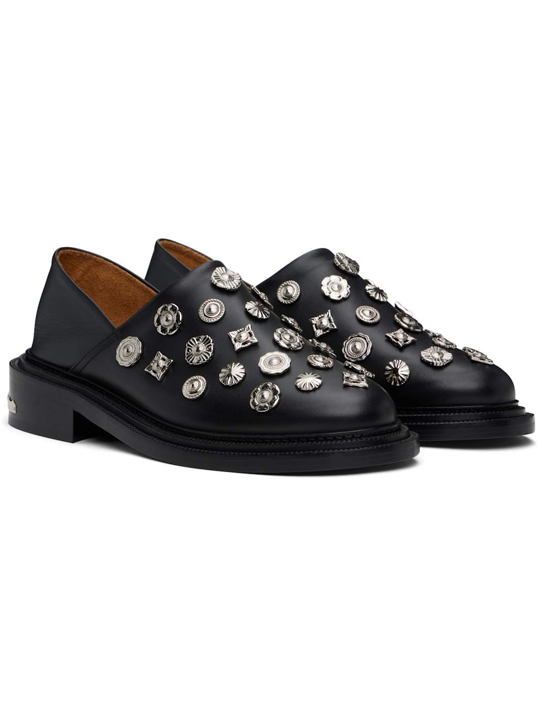 Black Leather Loafers - 4
