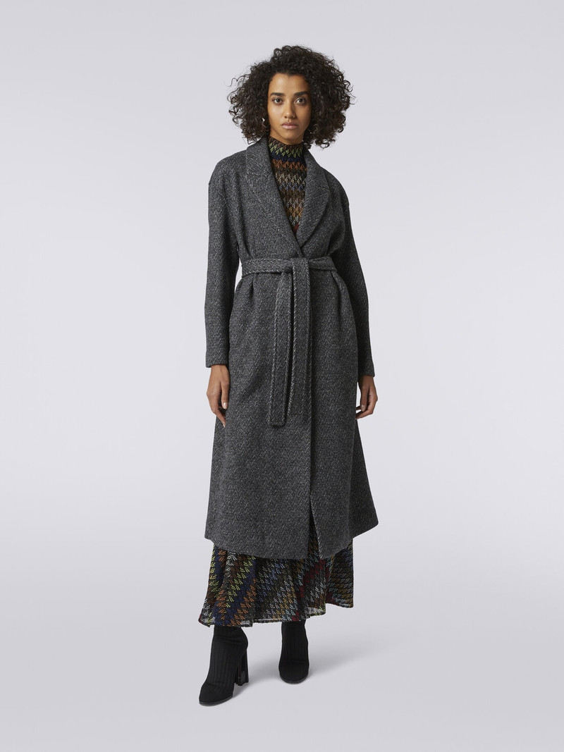 Missoni Wool coat with herringbone pattern outlook