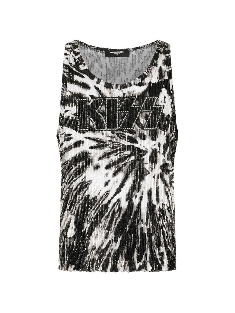 x Kiss tie-dye tank top 1