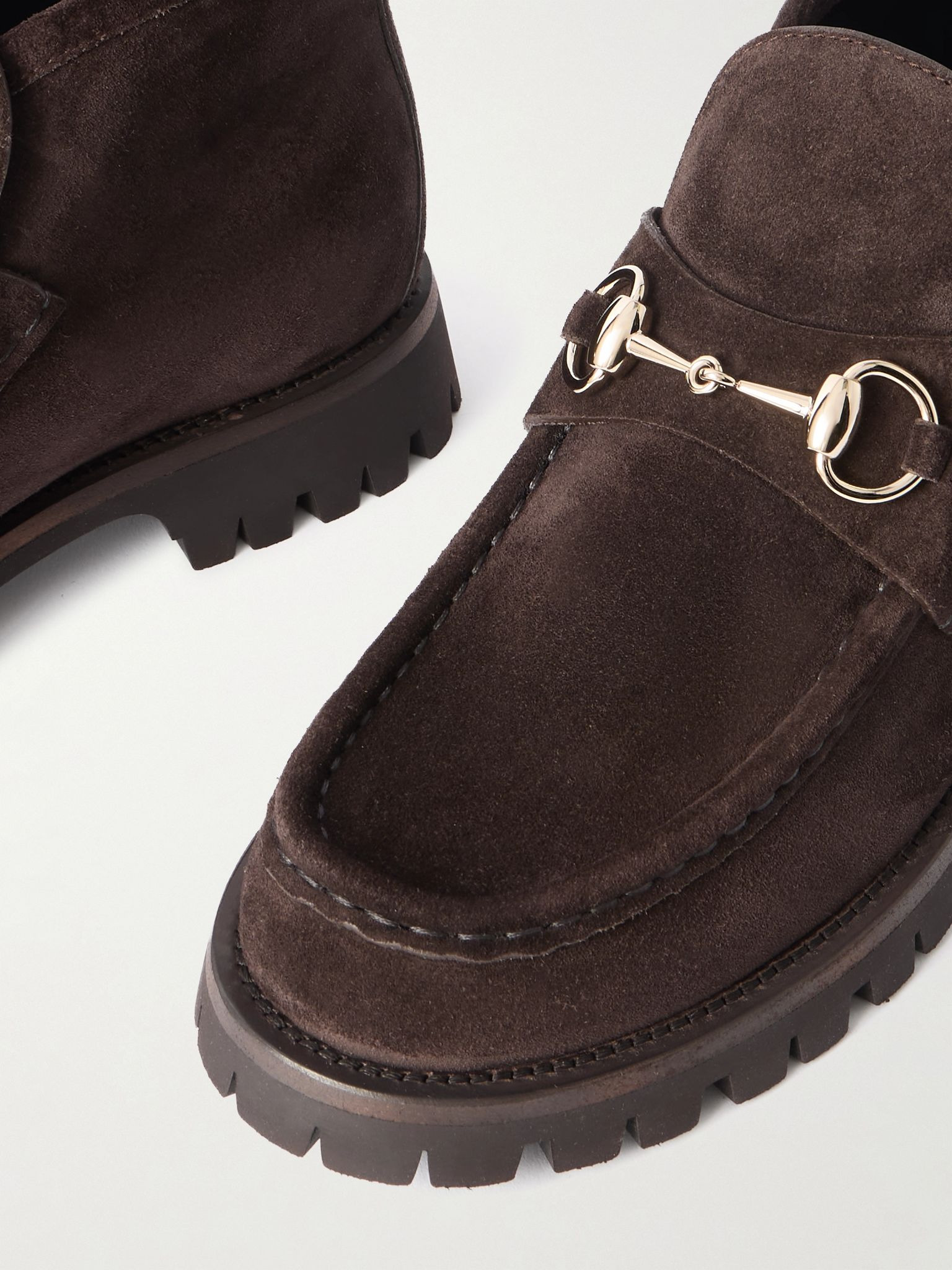 Sylke horsebit-detailed suede ankle boots Brown - 4