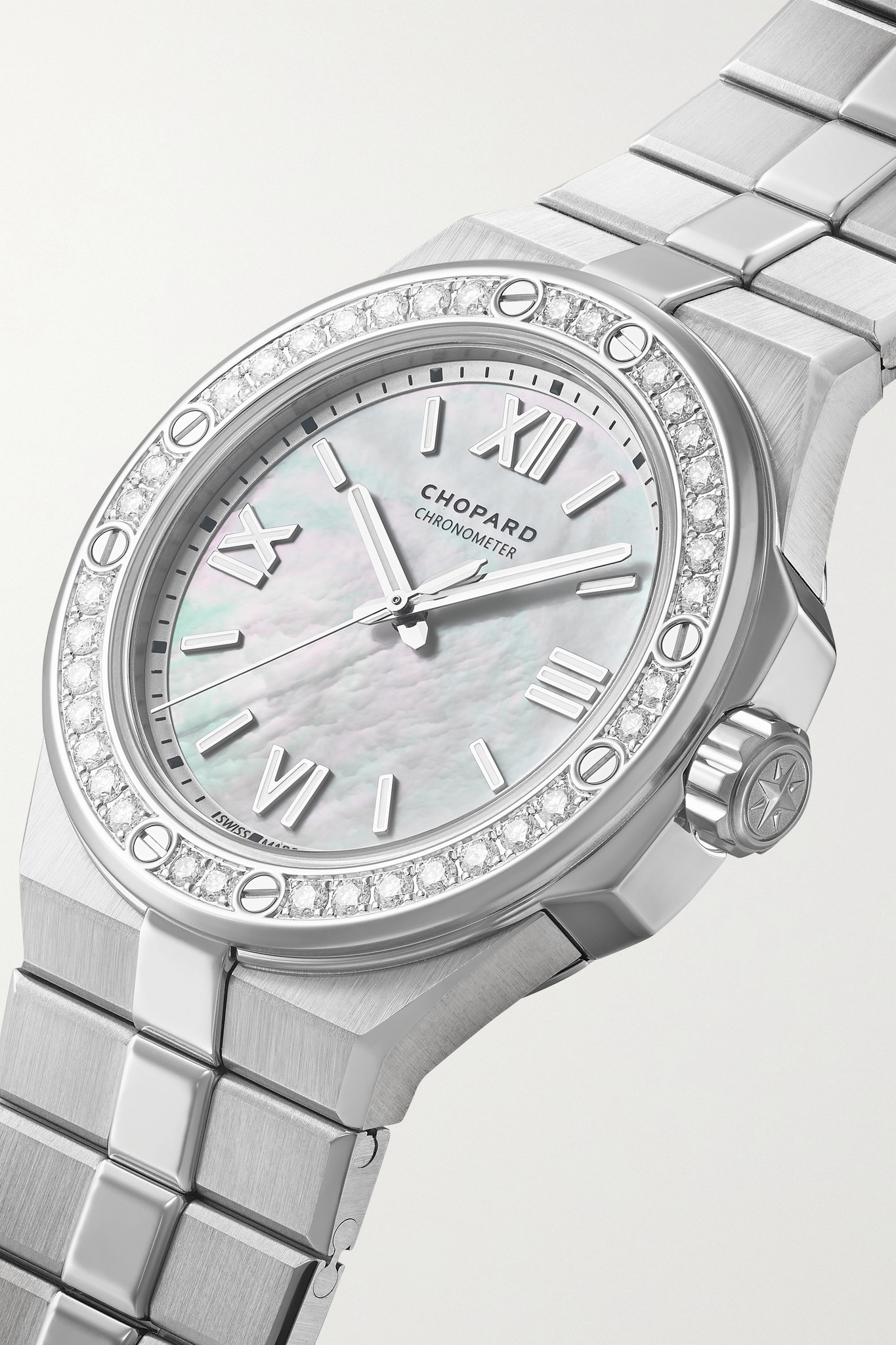 Alpine Eagle Automatic 36mm small stainless steel, mother-of-pearl and diamond watch - 3