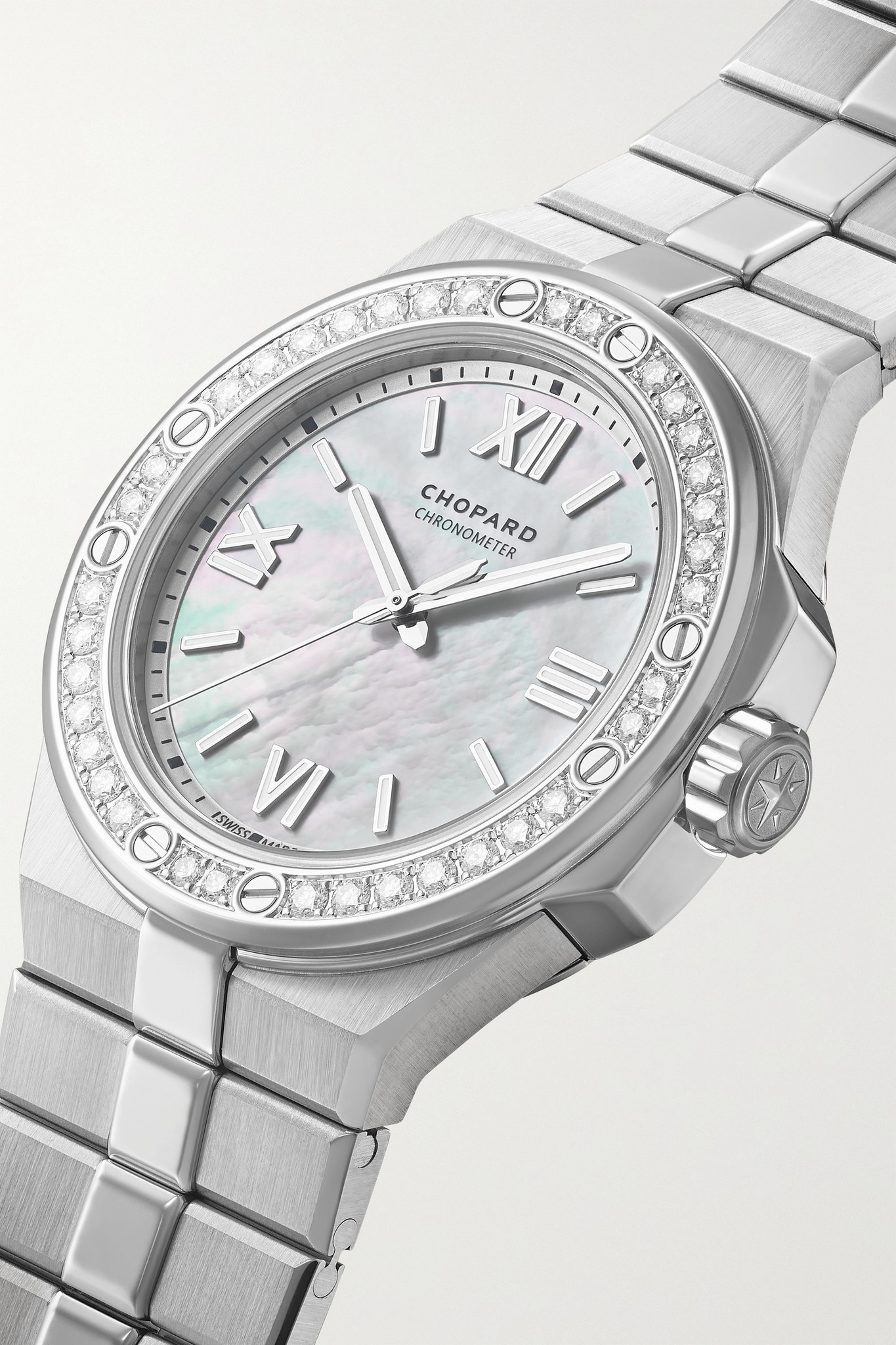 Chopard Alpine Eagle Automatic 36mm small stainless steel, mother-of-pearl  and diamond watch