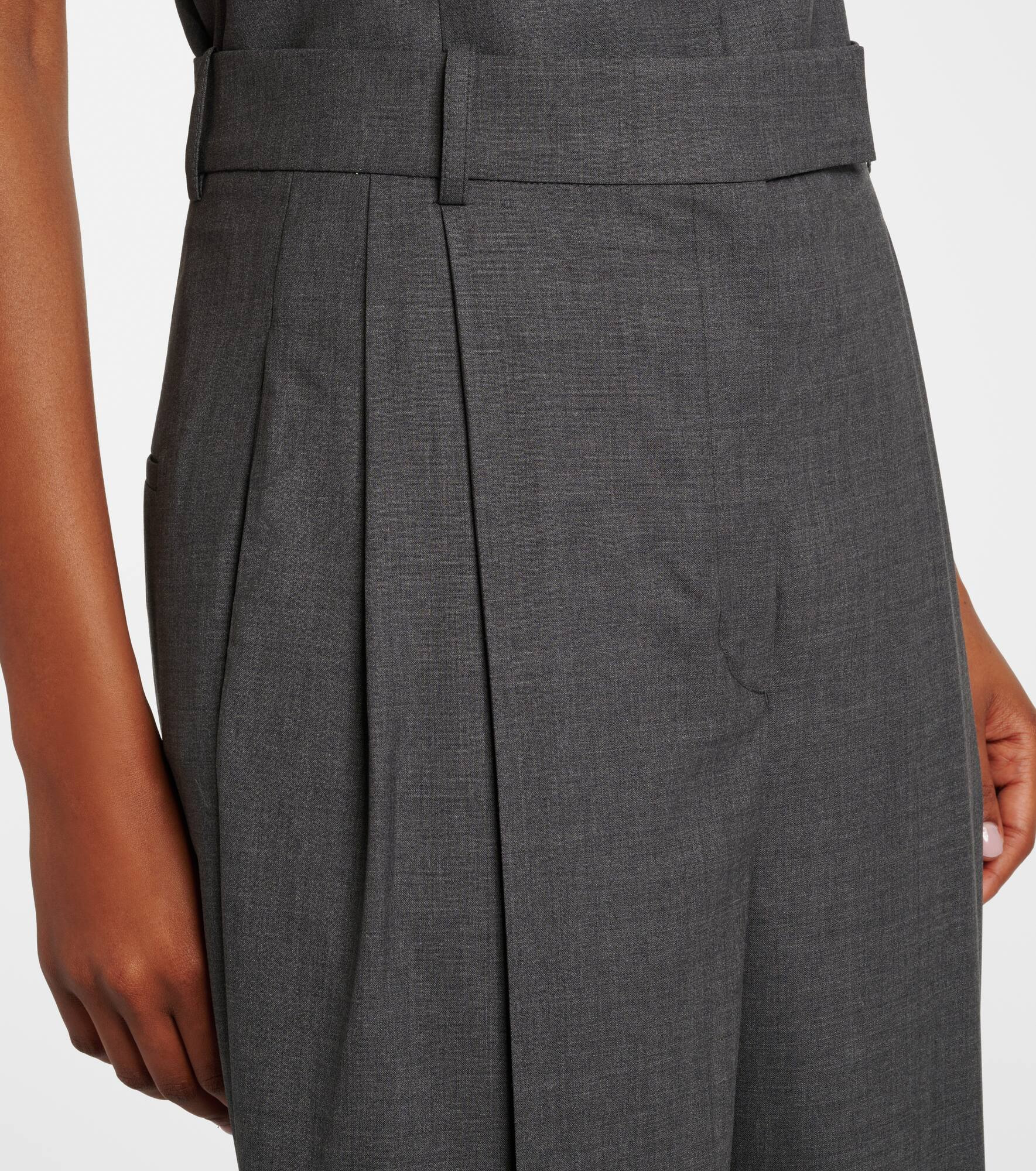 Pleated wool suit pants - 4