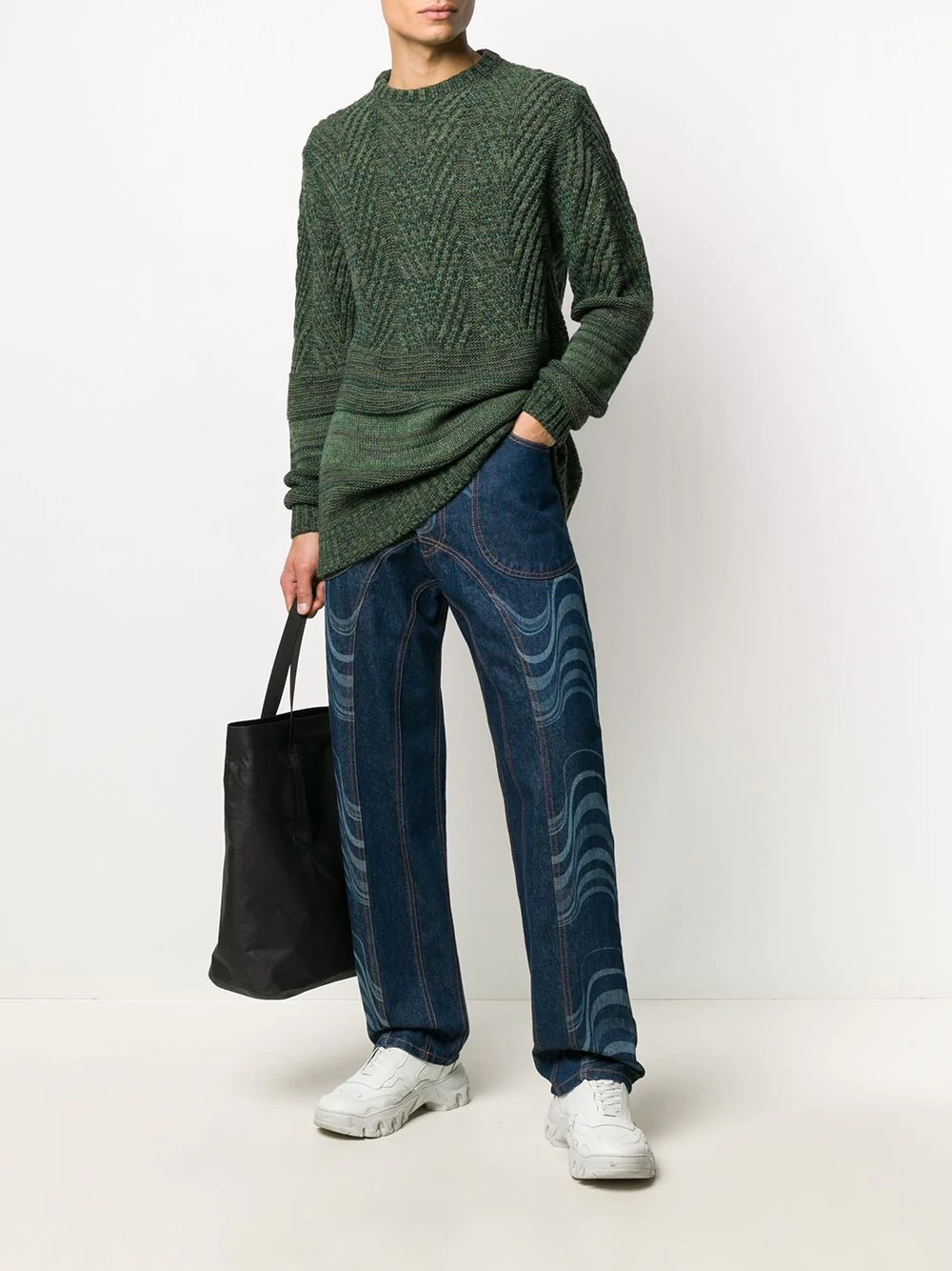 crew neck chunky knit jumper - 2