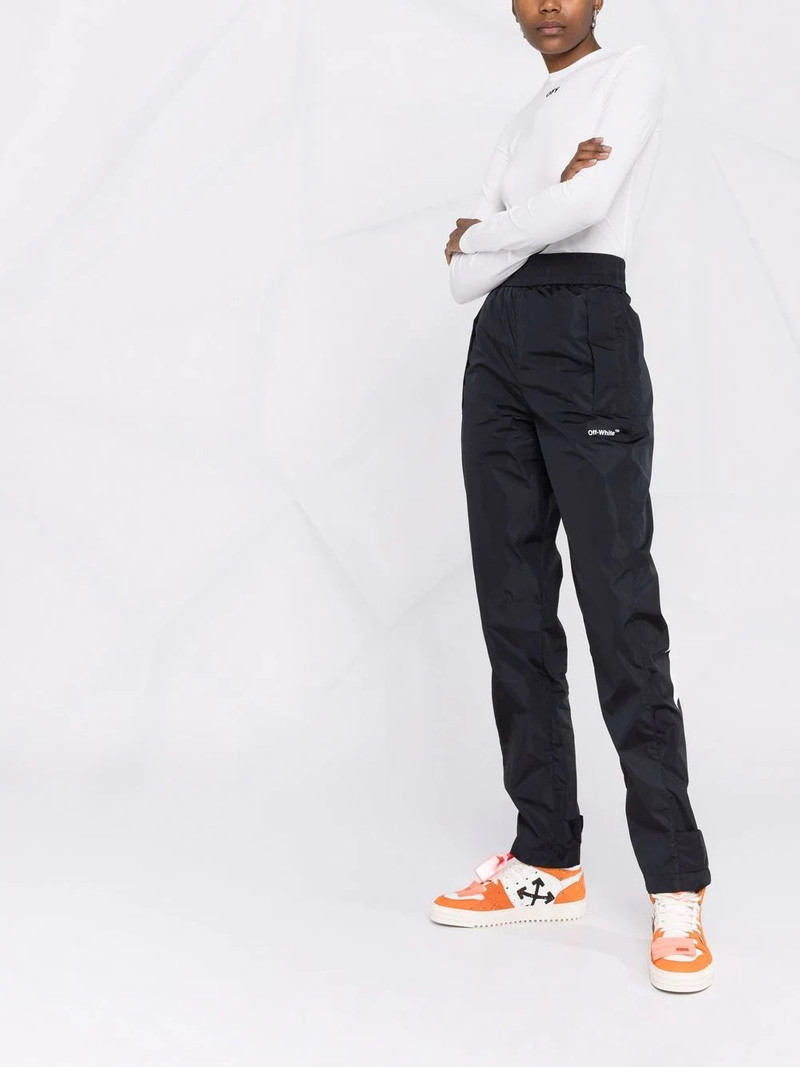 high-waisted Diag track pants 4