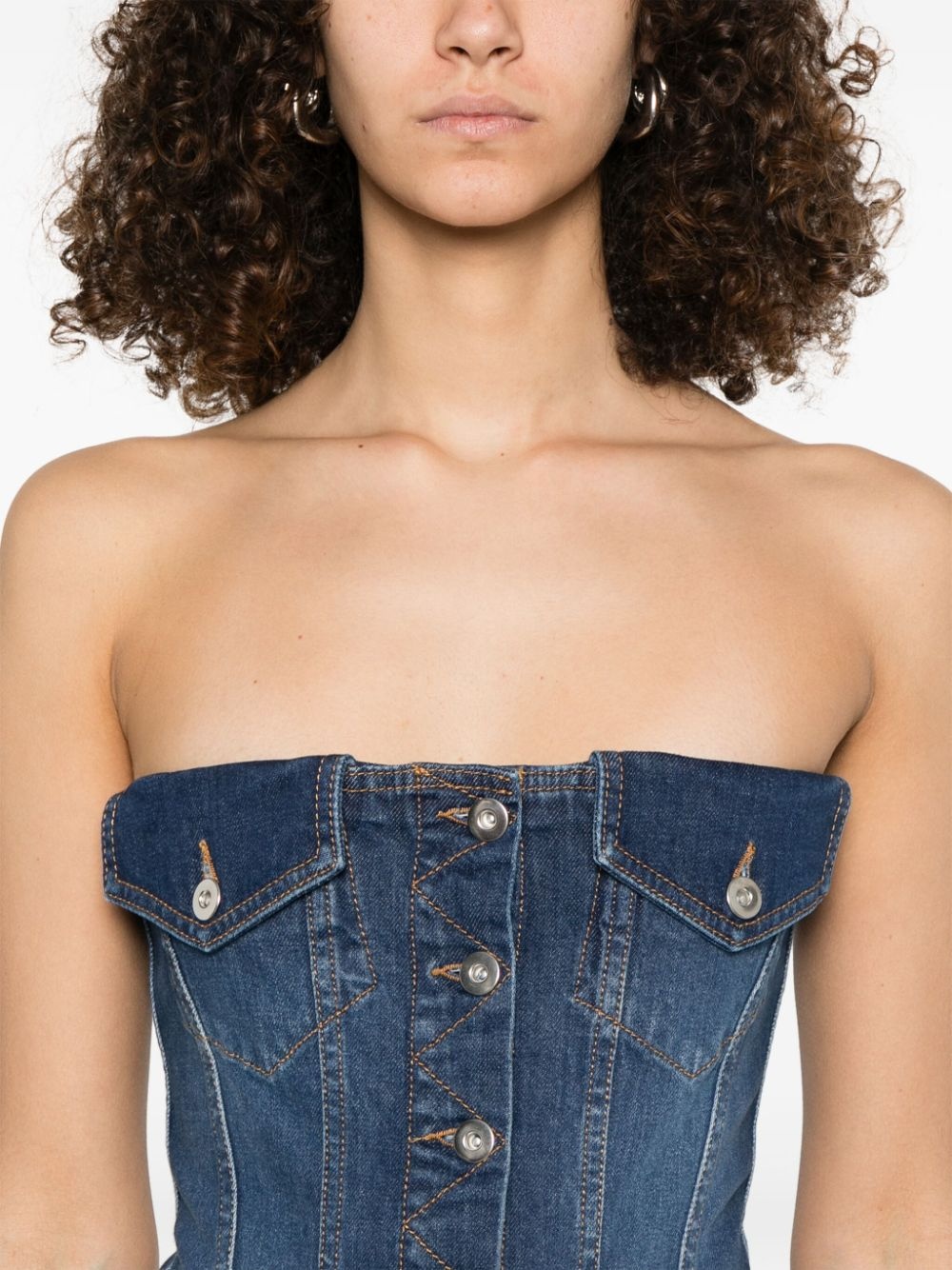 denim maxi dress - 5