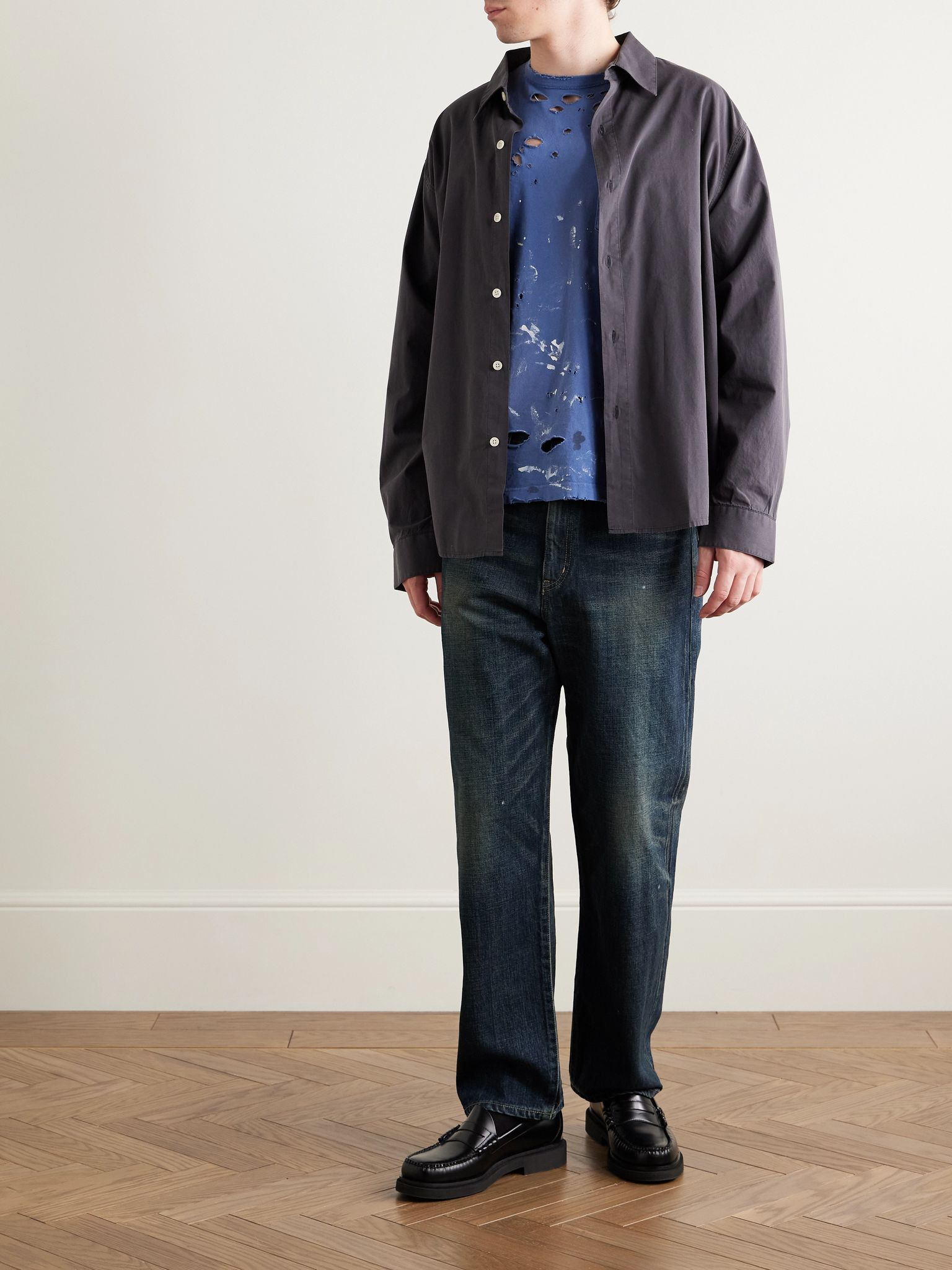 DP Basic Straight-Leg Selvedge Jeans Indigo - 2