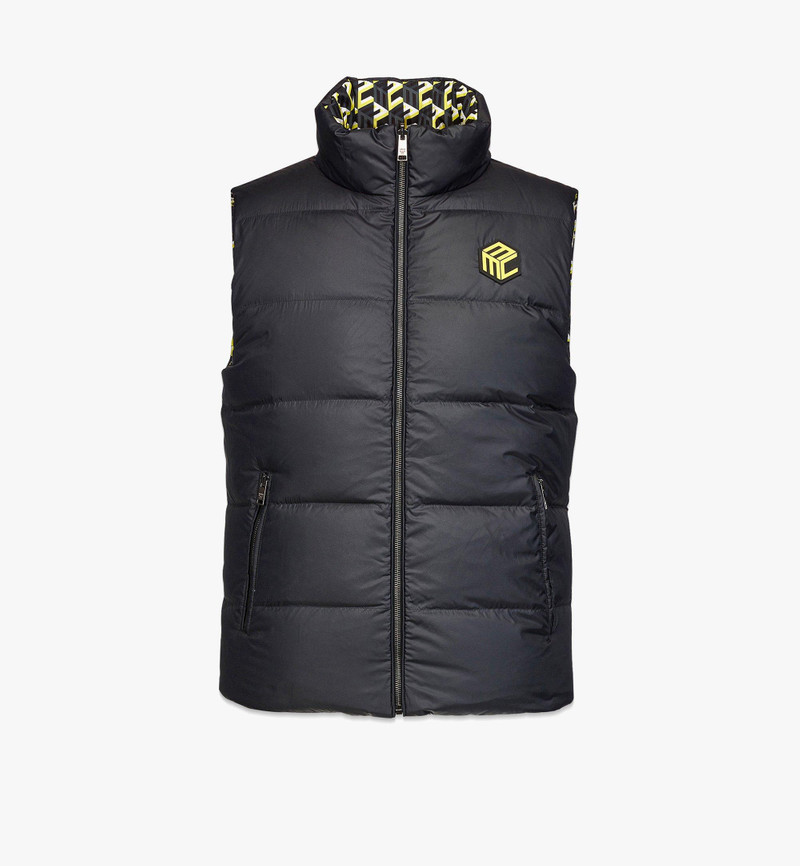 MCM Men’s Cubic Monogram Print Reversible Vest in ECONYL® outlook