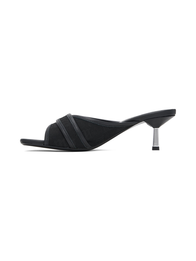 Black Sasha Slip On Heeled Sandals 3