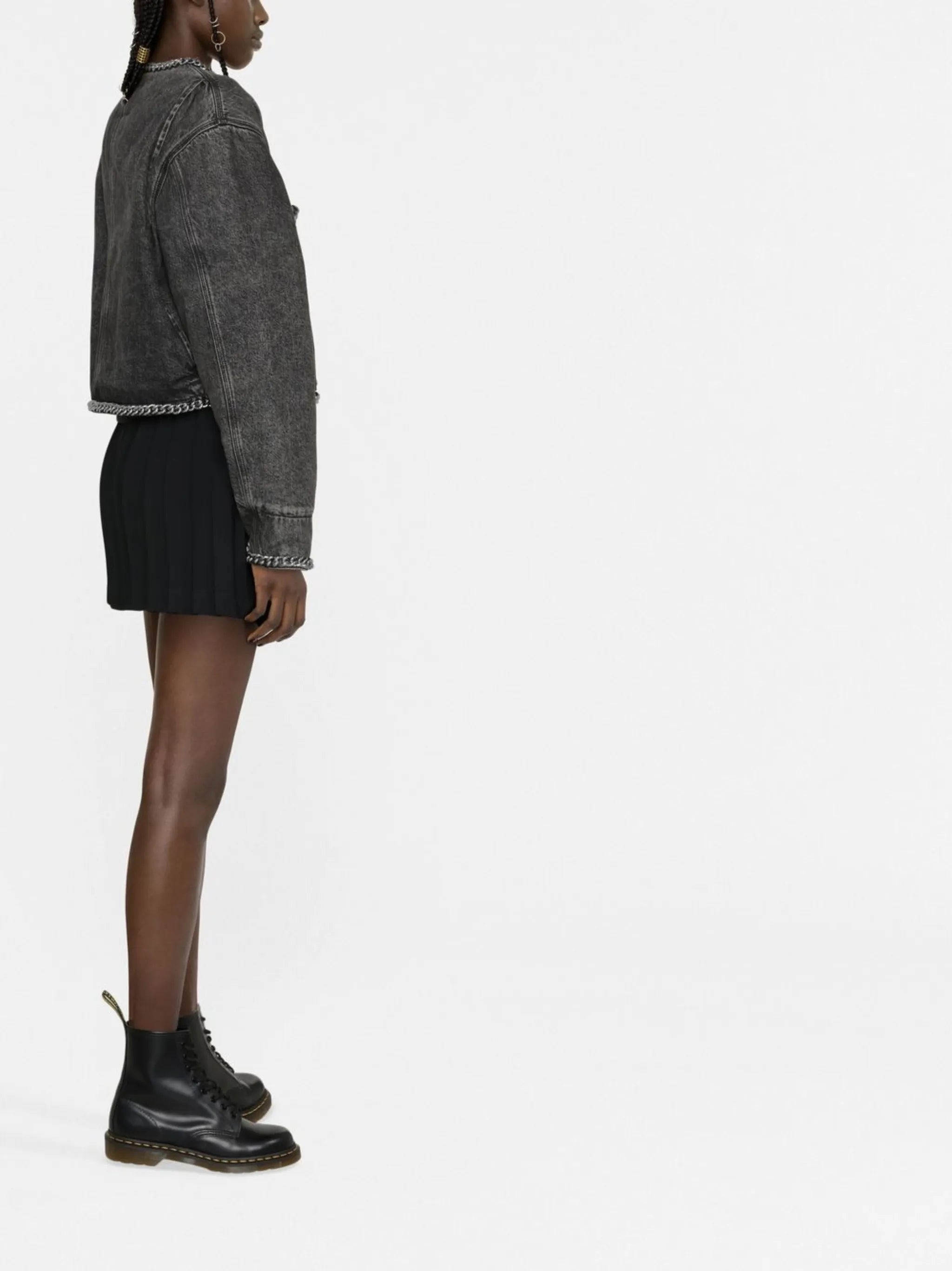 R13 Chain-embellished Denim Jacket - 3