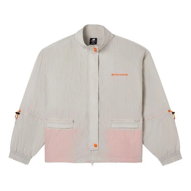 (WMNS) New Balance Stand Collar Casual Jacket Gray AWJ03360-LG - 1