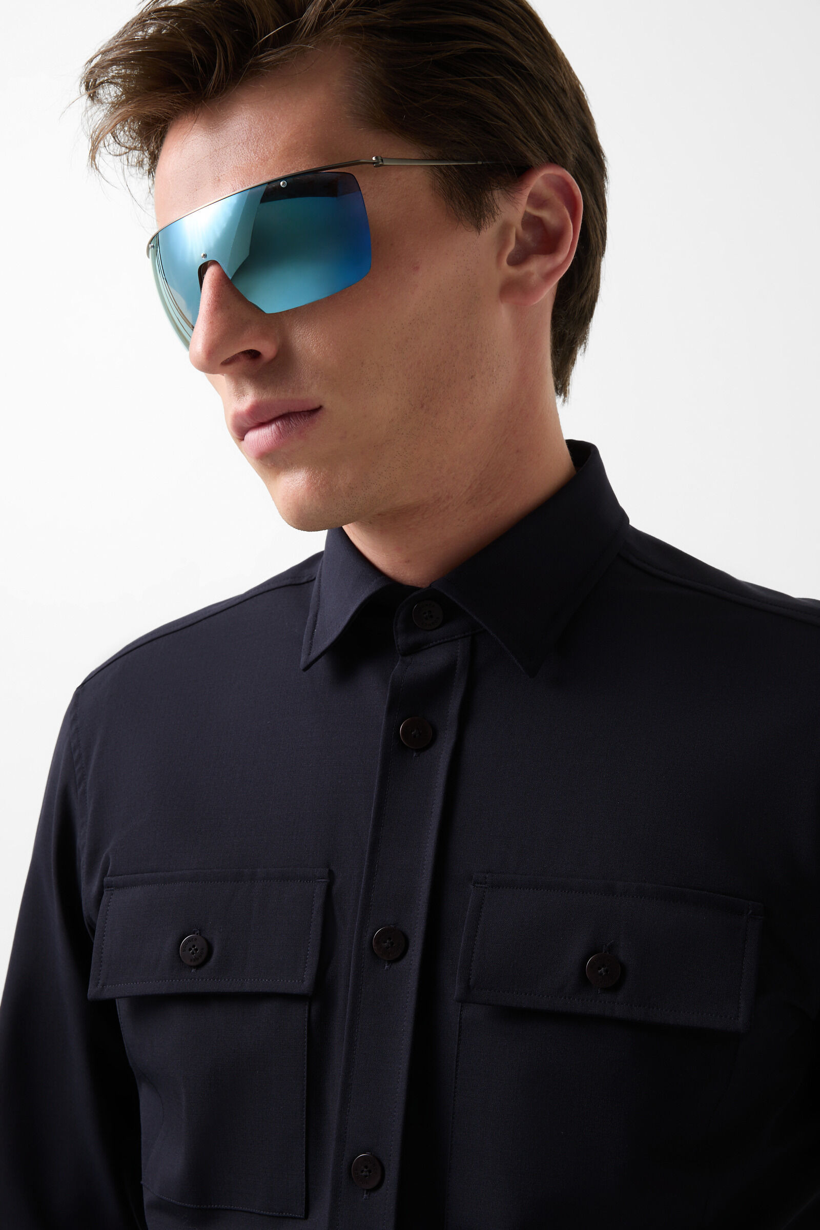 Clive shirt in Navy blue - 4