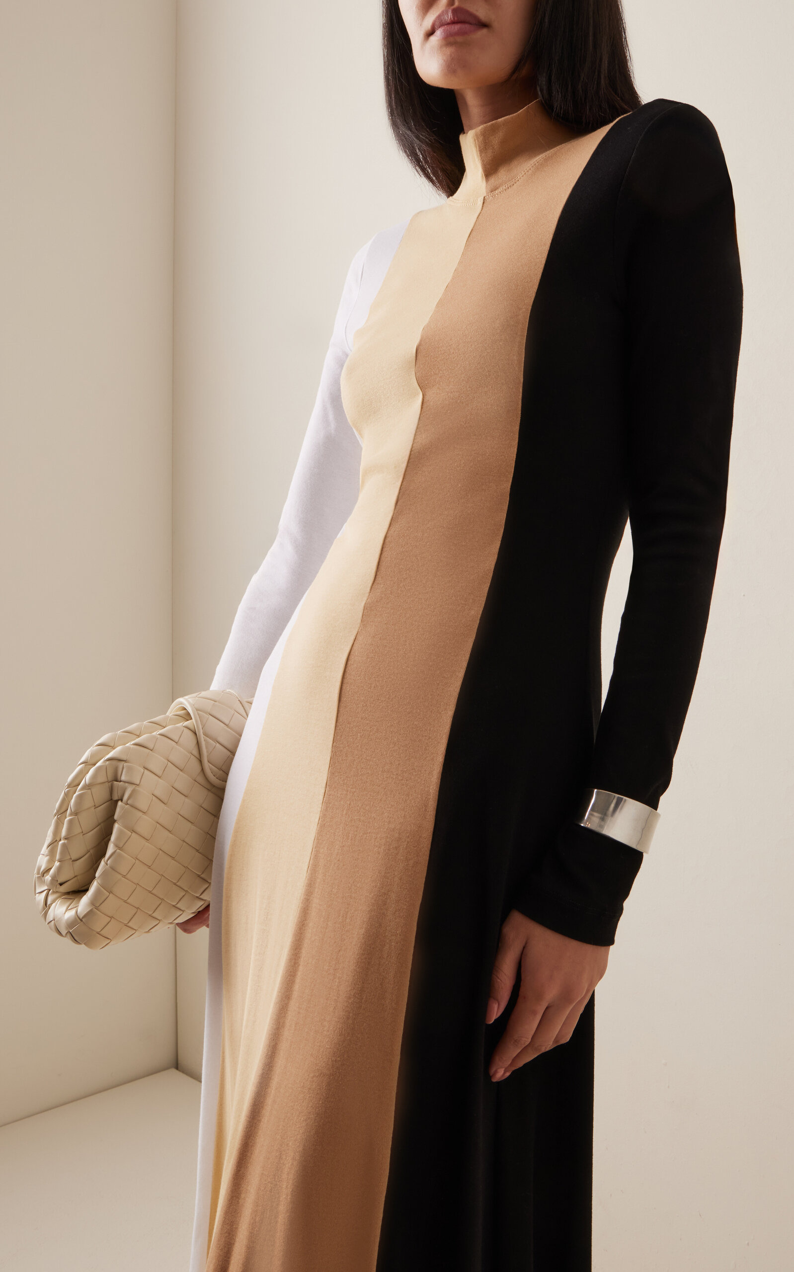 Cotton-Jersey Turtleneck Dress multi - 3