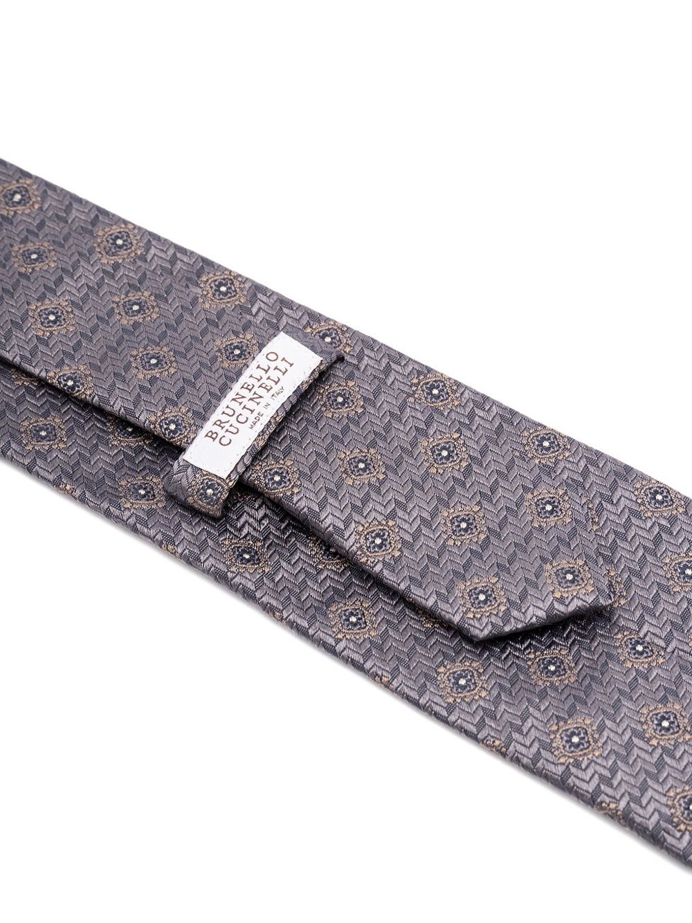 patterned silk tie - 2