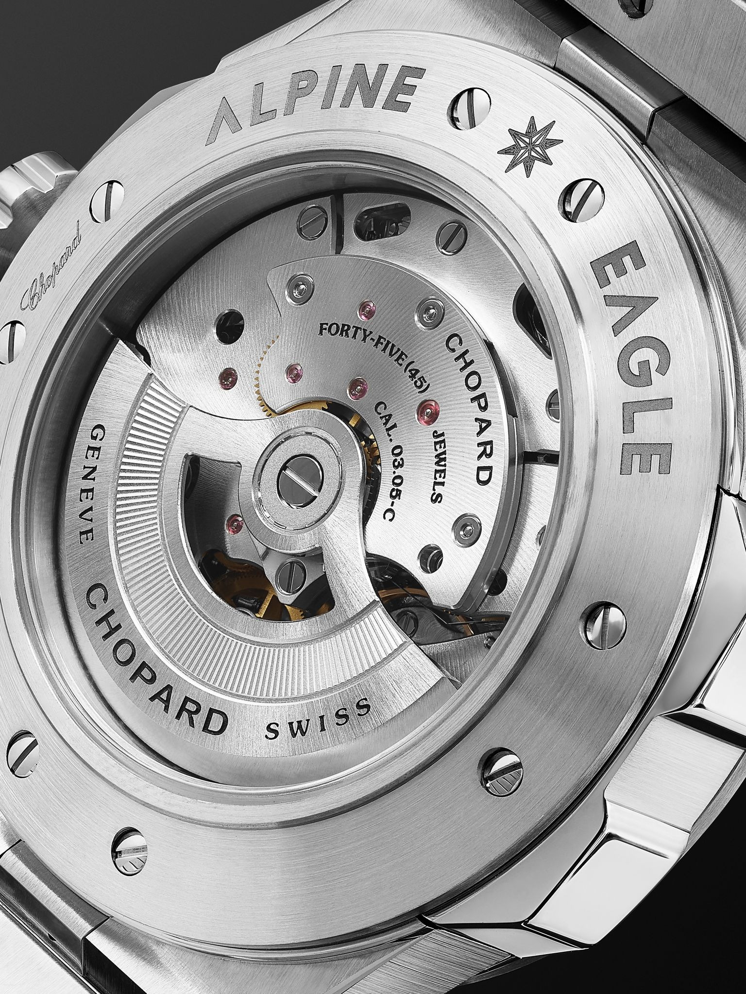 Alpine Eagle XL Chrono Automatic 44mm Lucent Steel Watch, Ref. No. 298609-3002 Black - 3