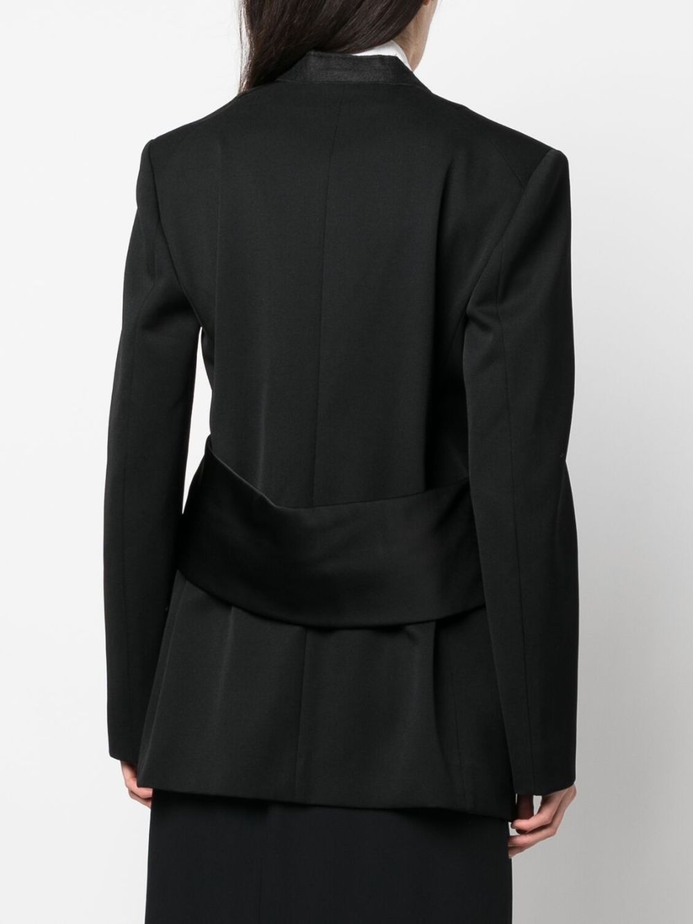 asymmetric wool blazer - 4