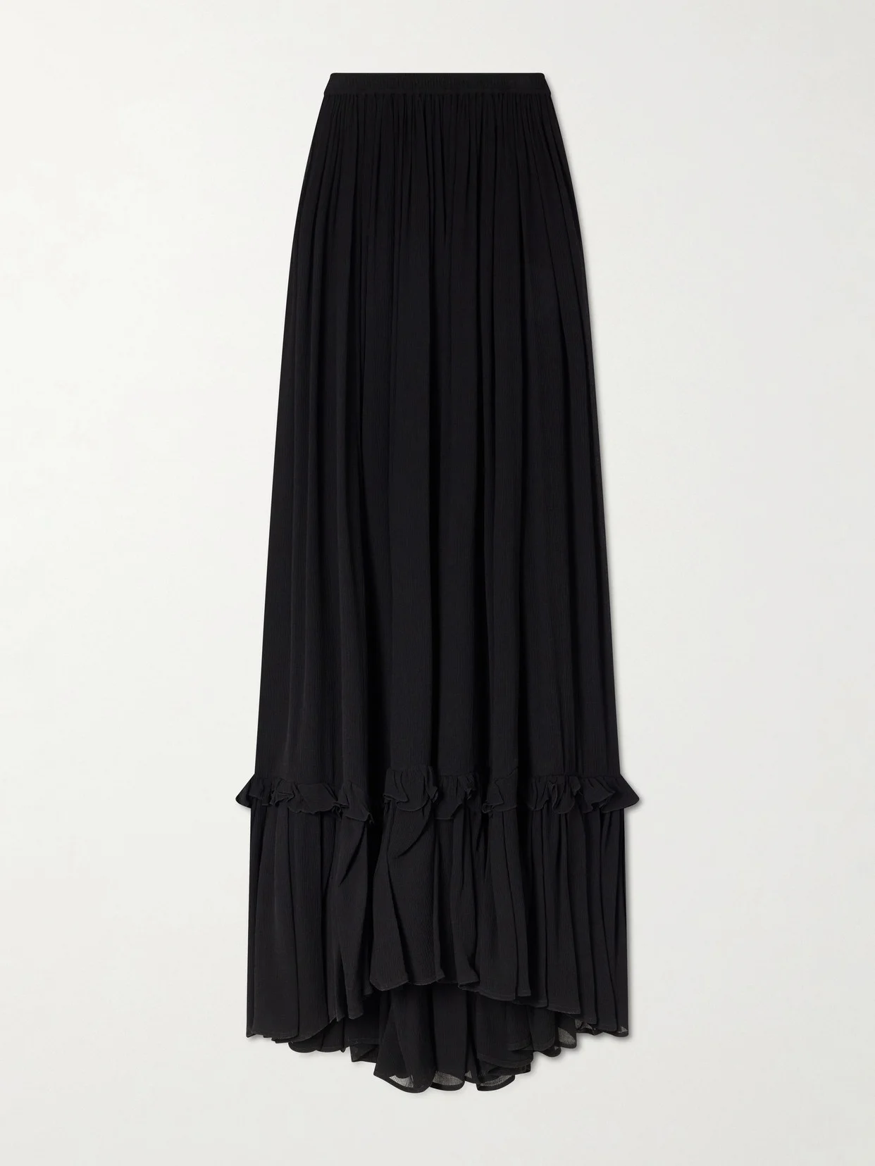 Mousseline Ruffled Silk-crepon Maxi Skirt - 1