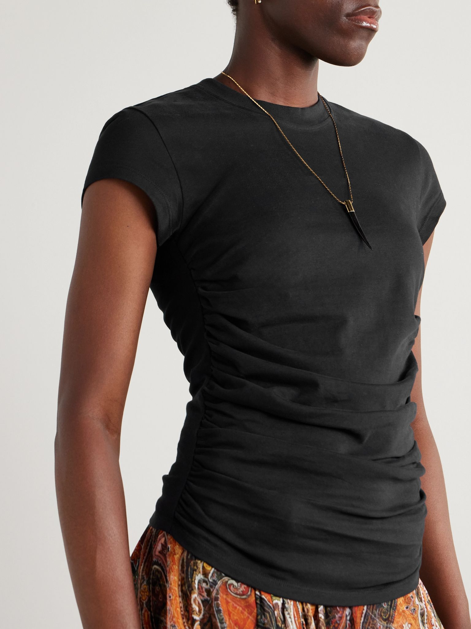 Maelie cotton-jersey T-shirt Black - 3