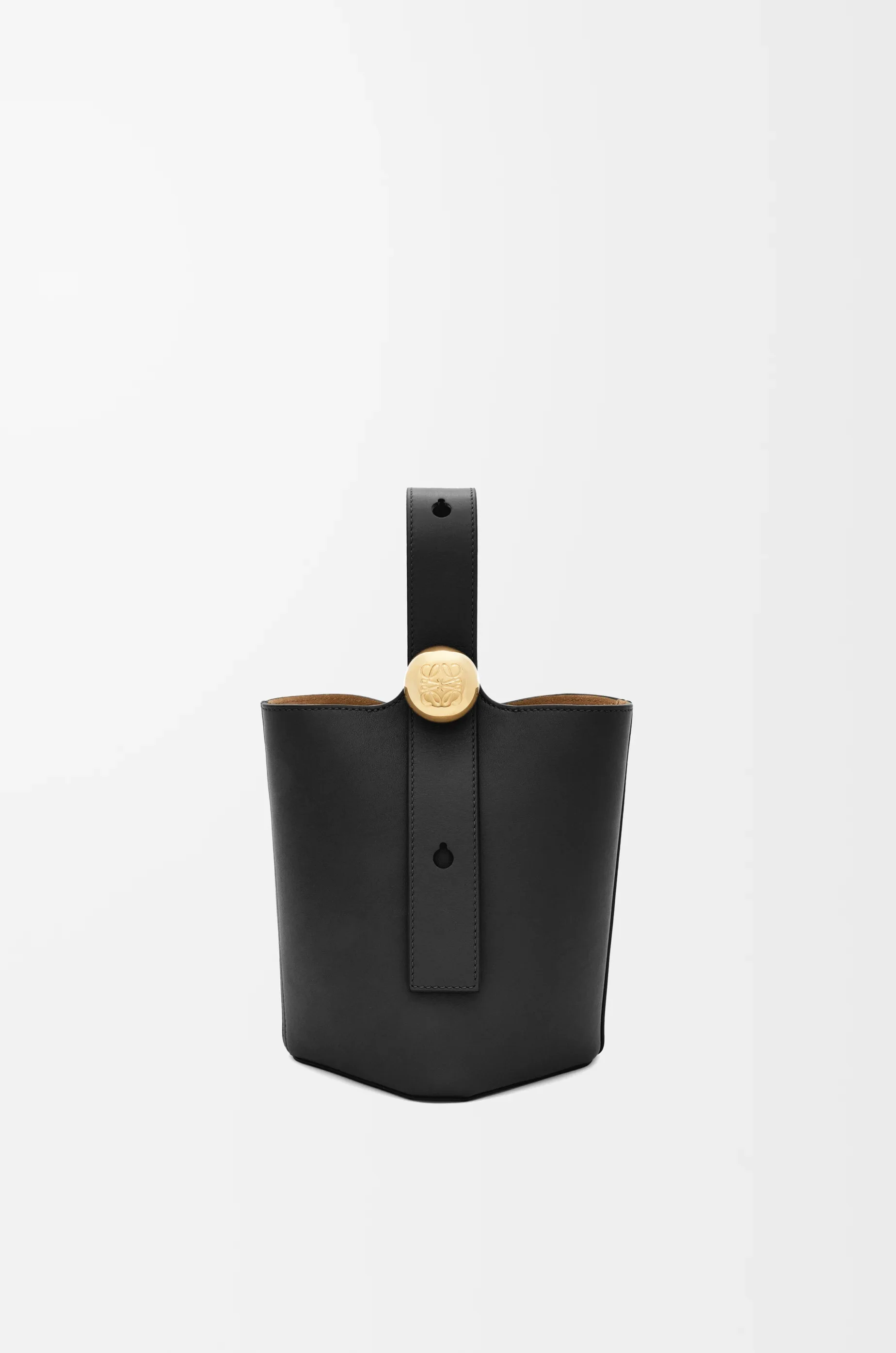 Mini Pebble Bucket bag in mellow calfskin - 1