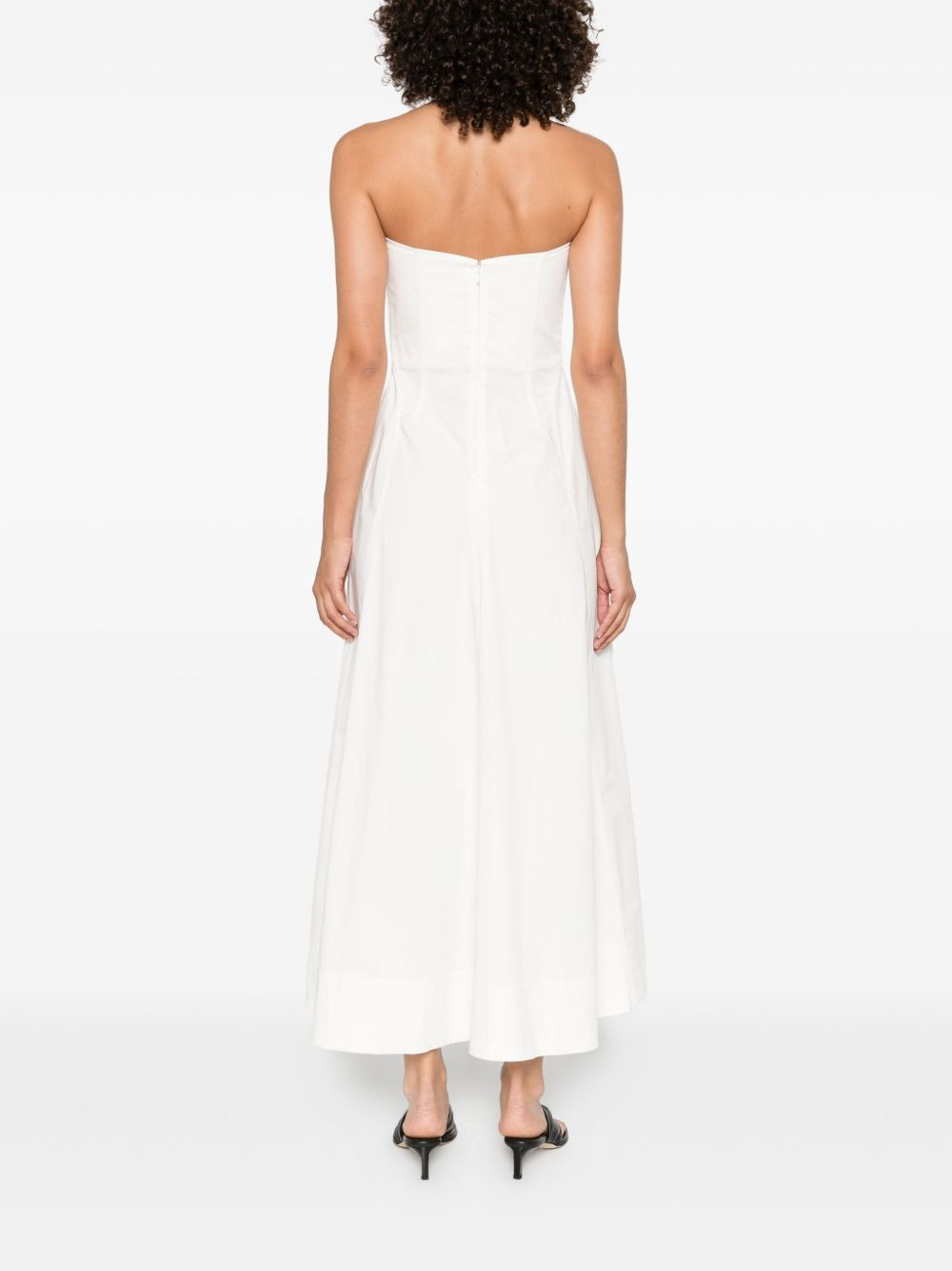 strapless midi dress - 4