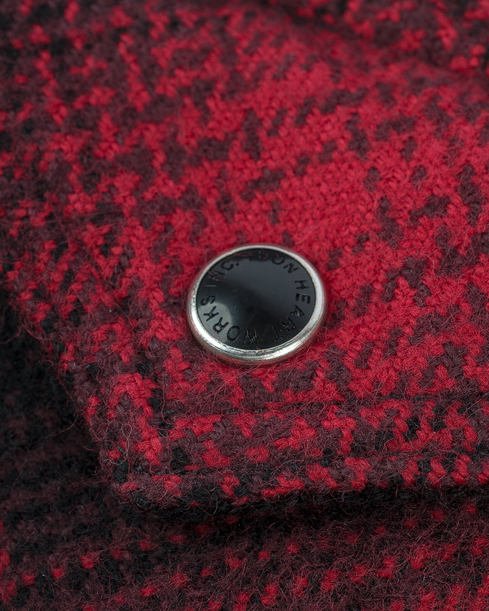 IHSH-264-RED Ultra Heavy Flannel Ombré Check Western Shirt - Red/Black - 18