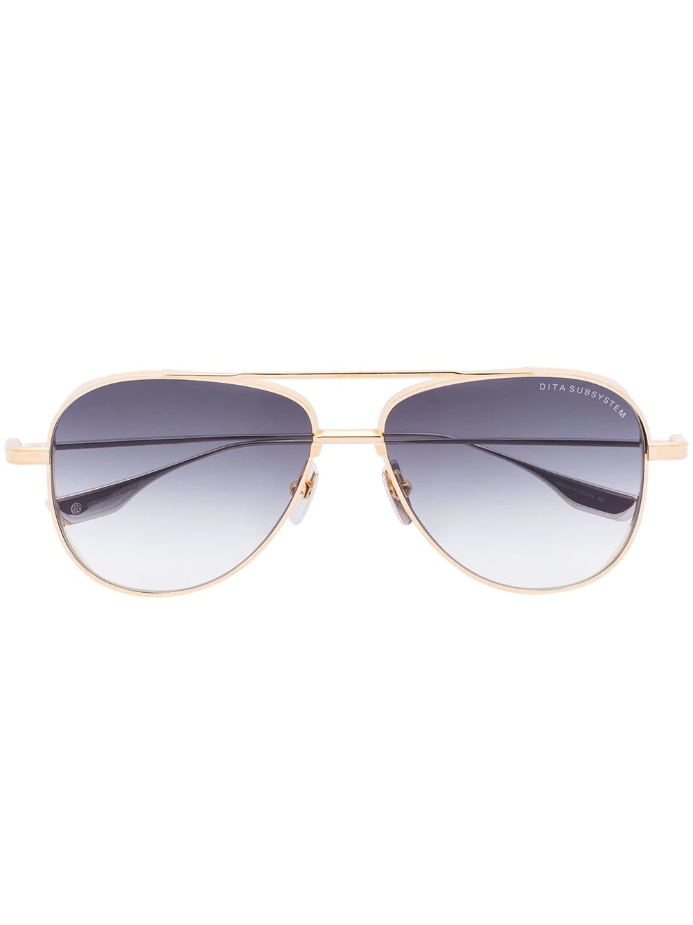 round-frame aviator sunglasses - 1