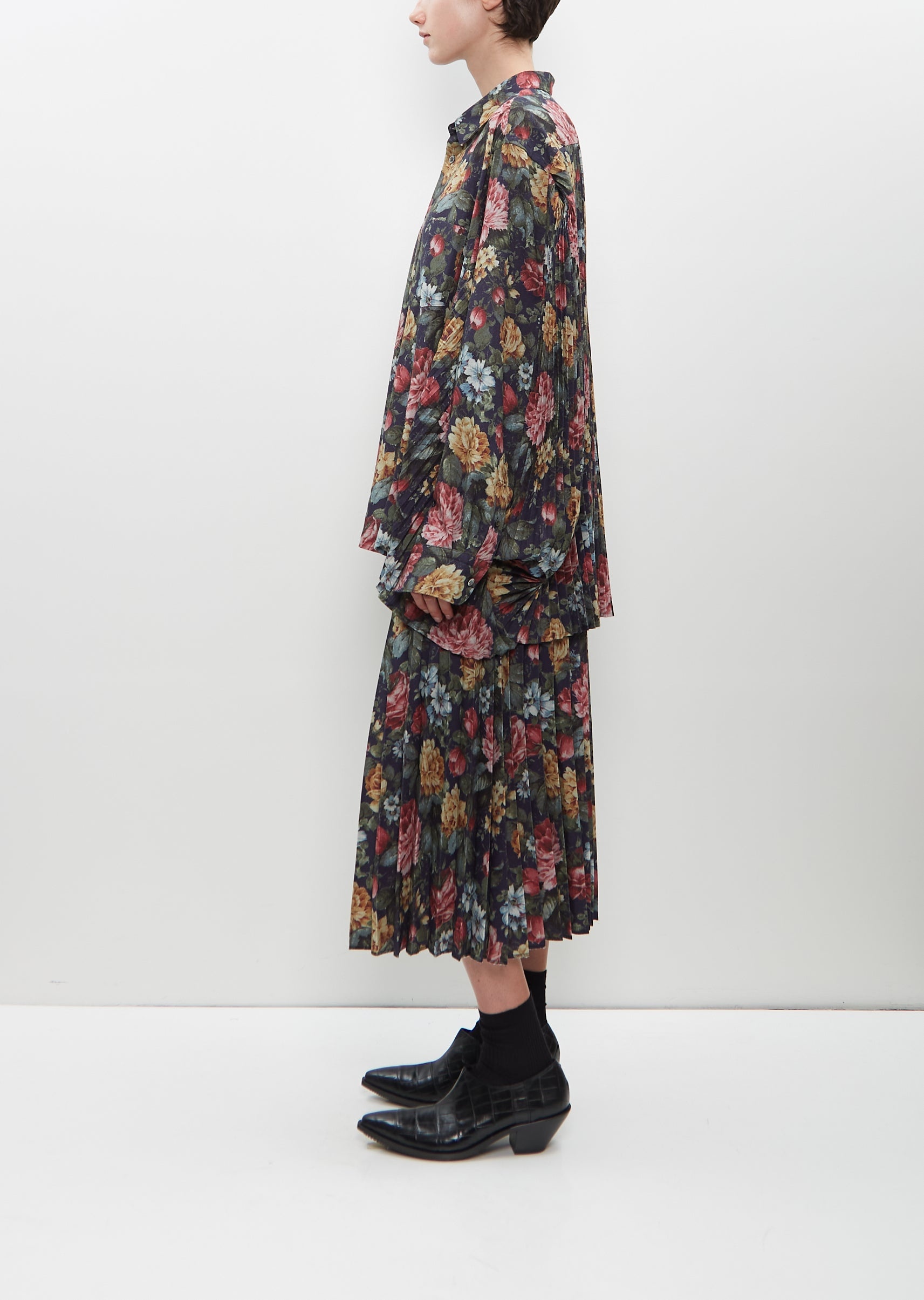 Printed Pleated Skirt - 2