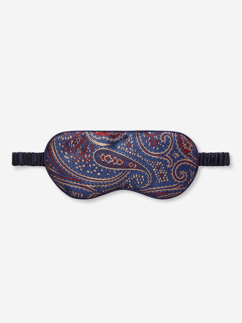 Eye Mask Verona 59 Silk Jacquard Navy - 1