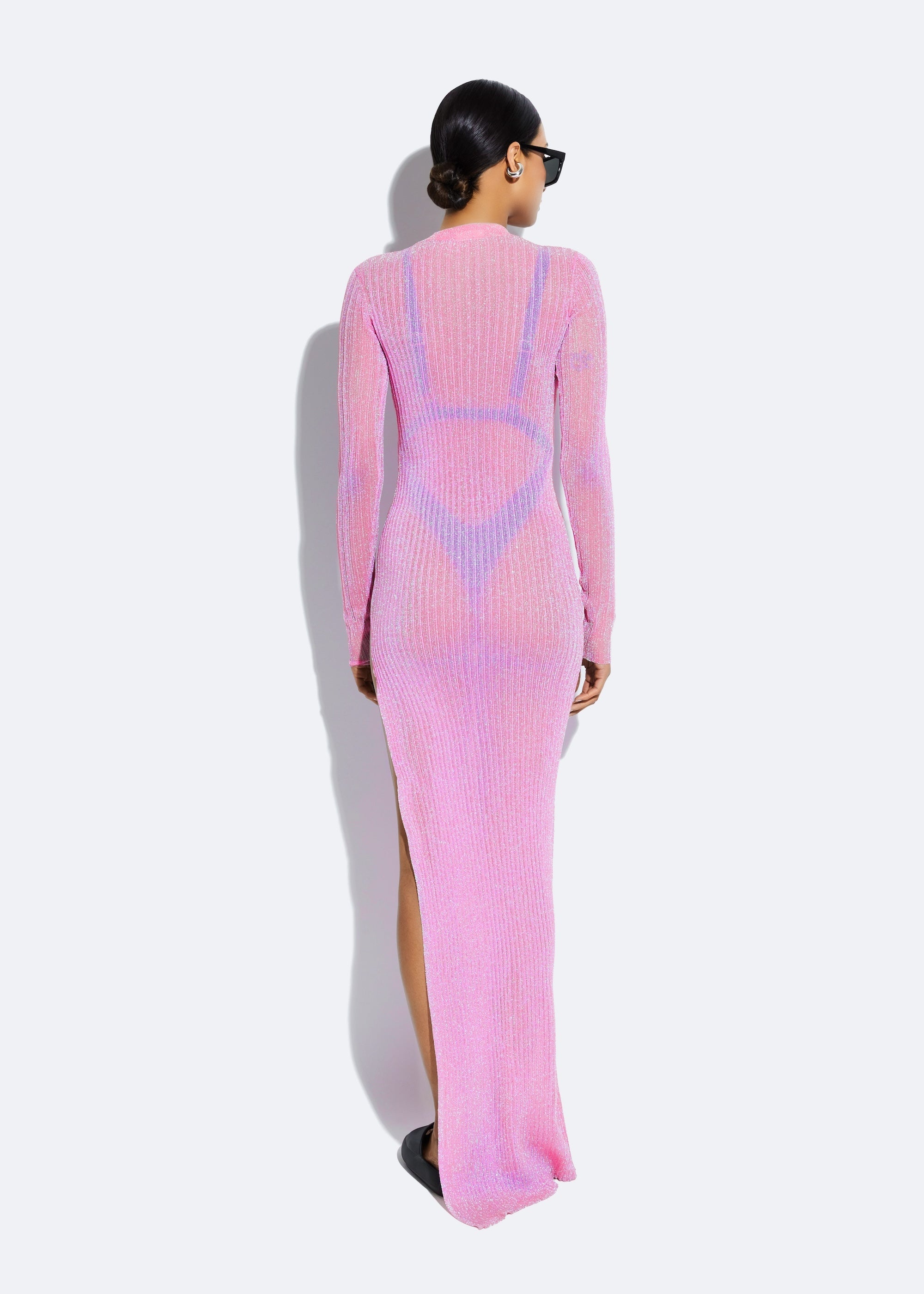 Sheer Metallic Dress - 5
