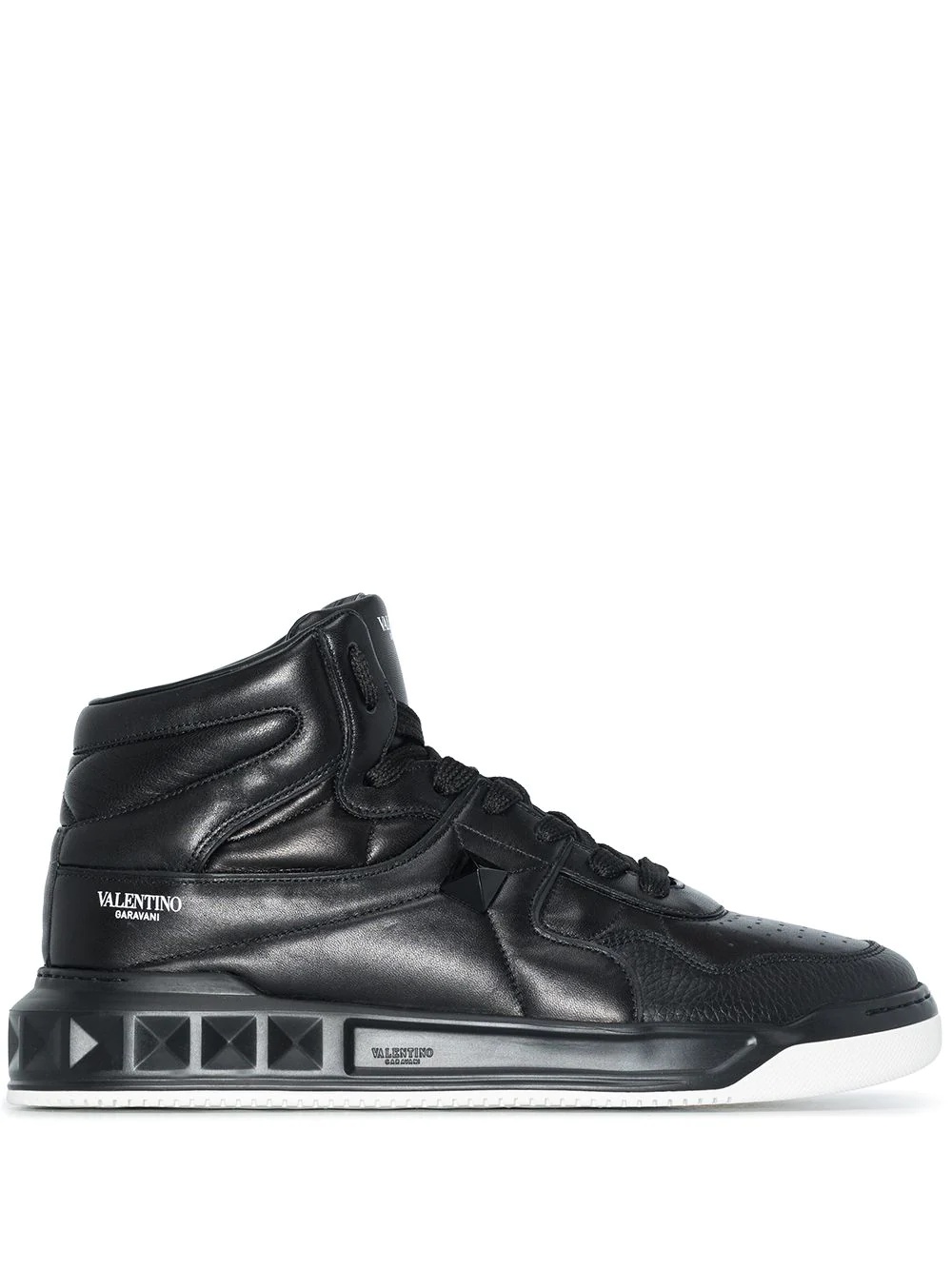 logo-stamp hi-top sneakers - 1