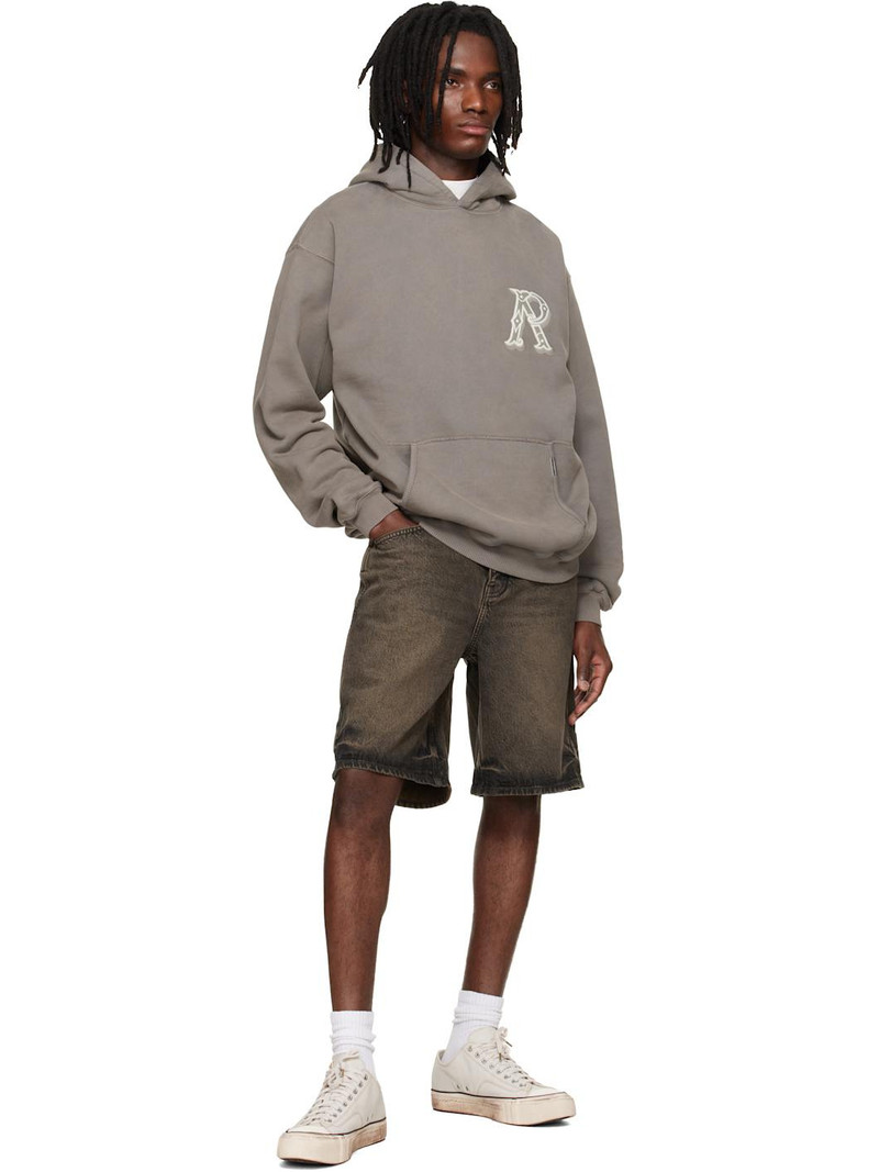 REPRESENT Brown Western Initial Hoodie outlook