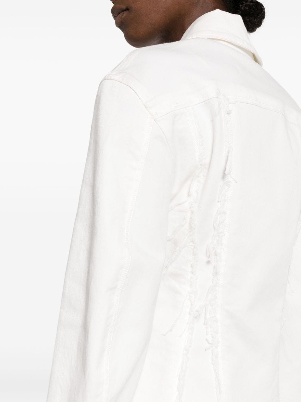 distressed denim jacket - 5