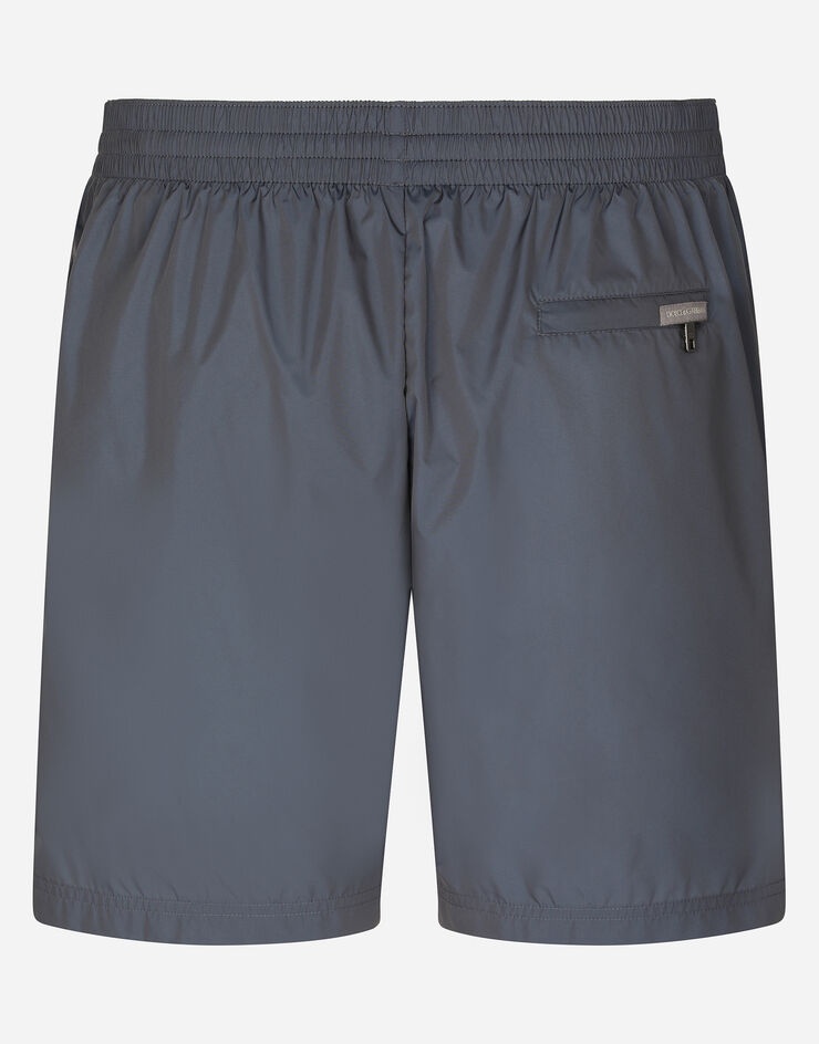 Mid-length swim trunks with branded bands - 2