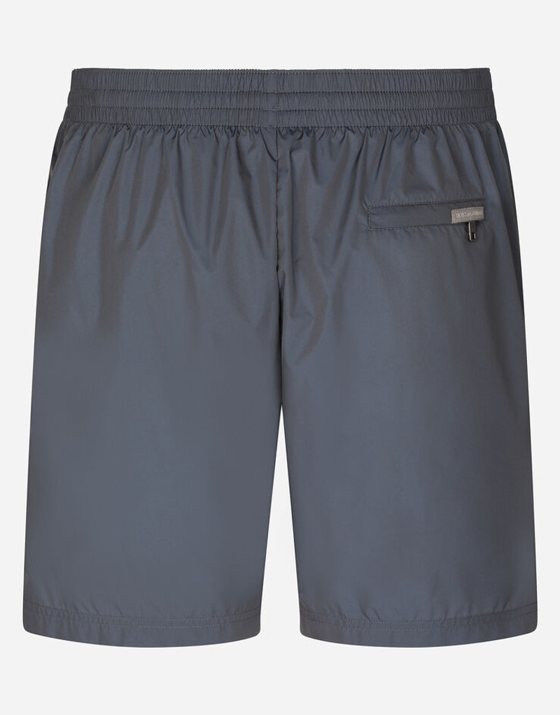 Dolce & Gabbana Mid-length swim trunks with branded bands outlook