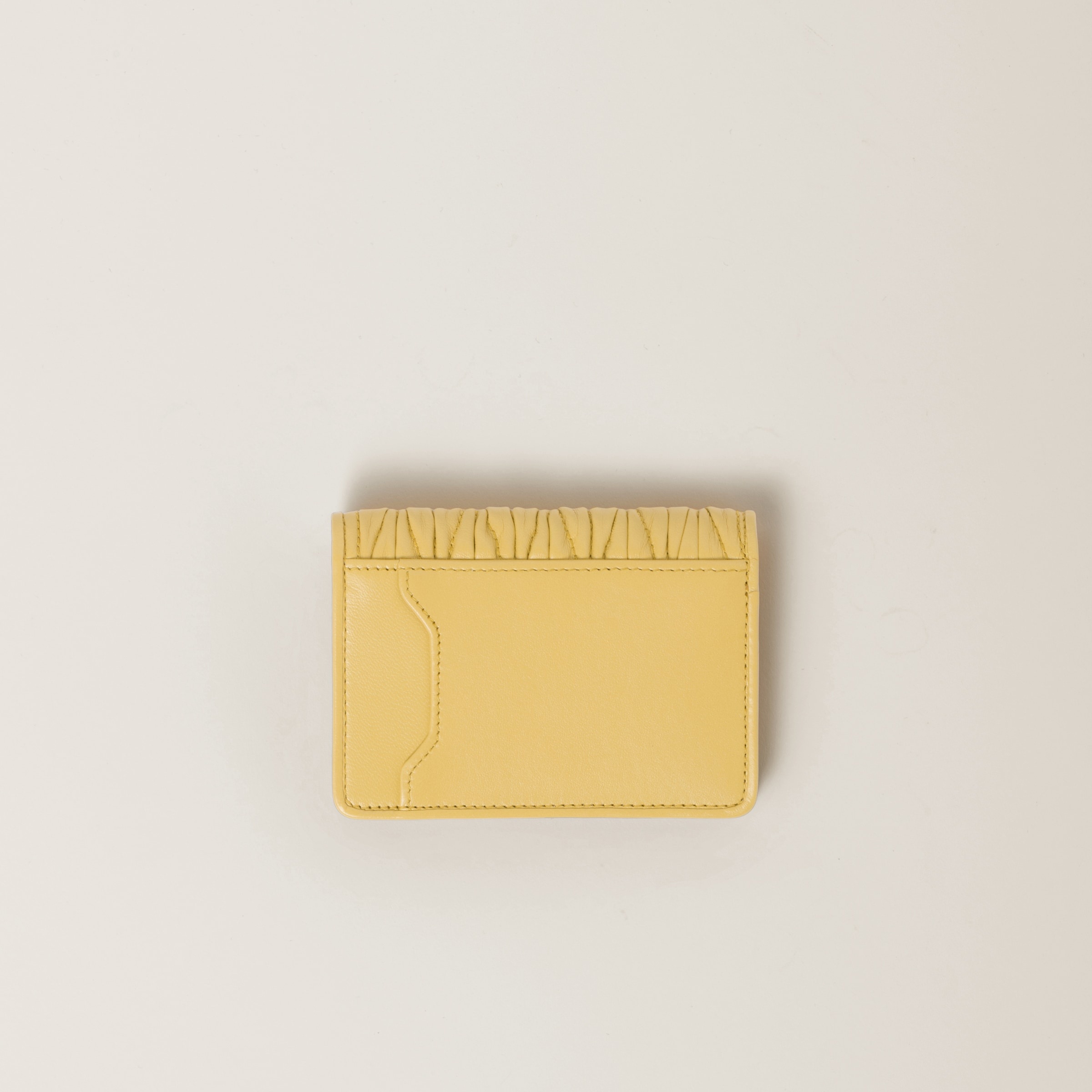 Matelassé nappa leather card holder - 3