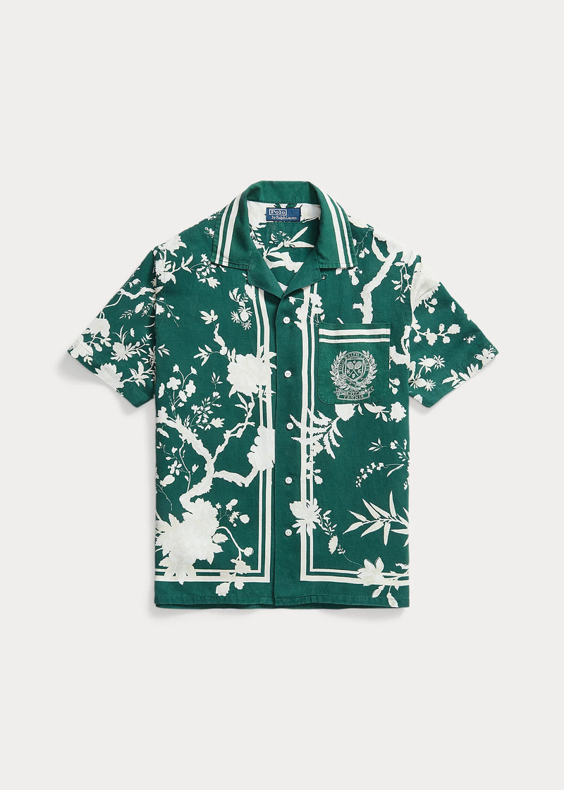 Wimbledon Linen-Silk Camp Shirt 1