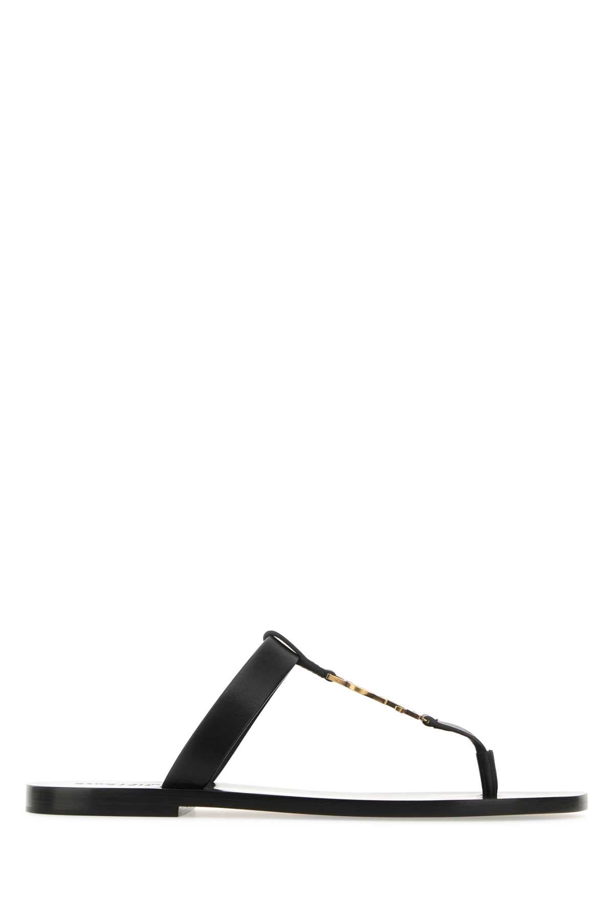 SAINT LAURENT Saint Laurent Men Black Leather Cassandre