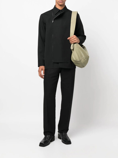 Jil Sander off-centre zip wool shirt outlook