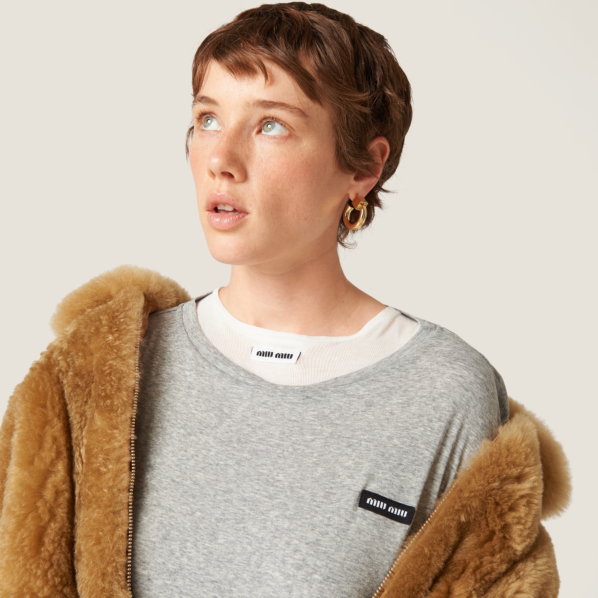 Miu Miu Long-sleeved ribbed jersey T-shirt | REVERSIBLE