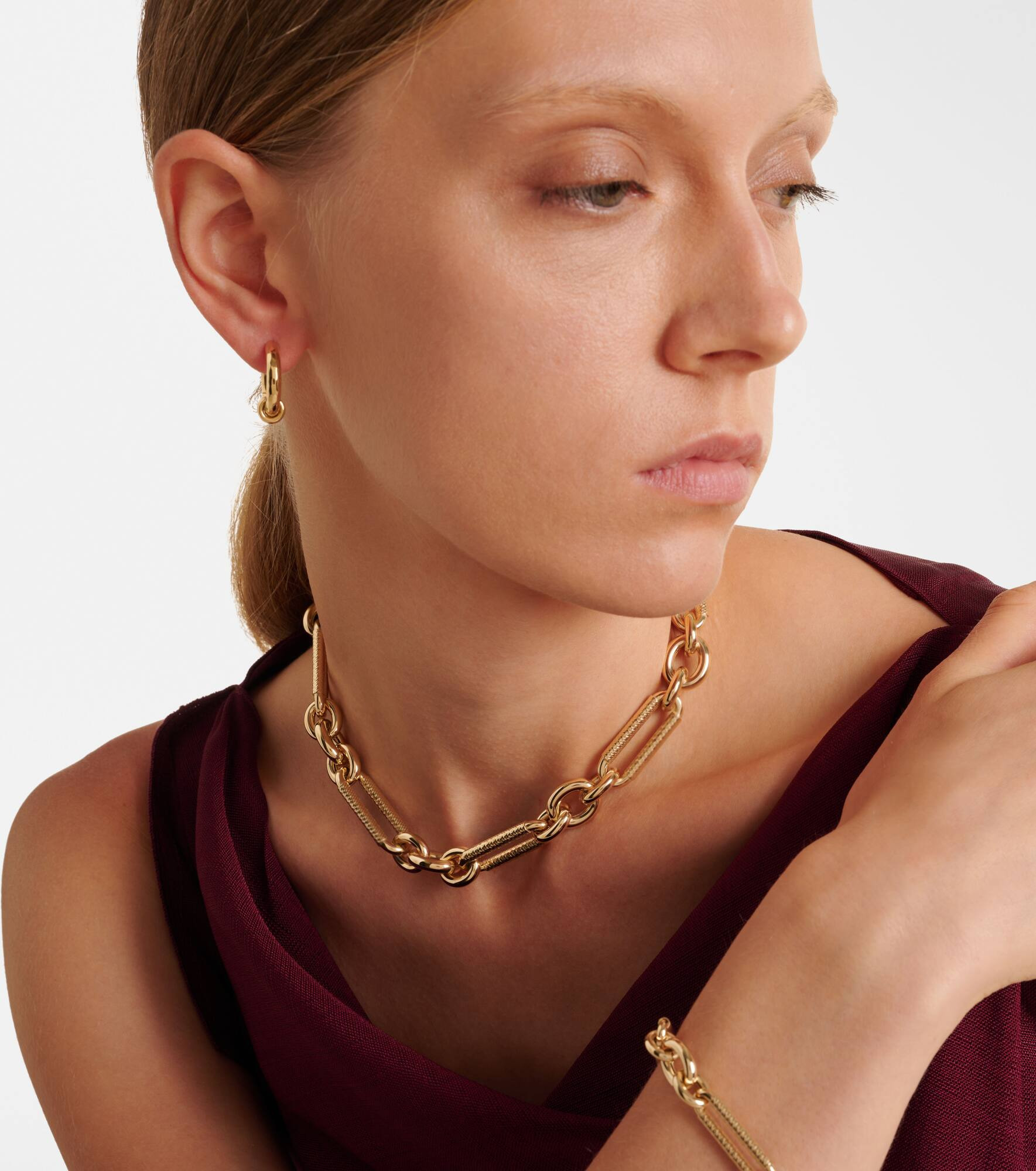 Miuccia 14kt gold chain necklace - 3