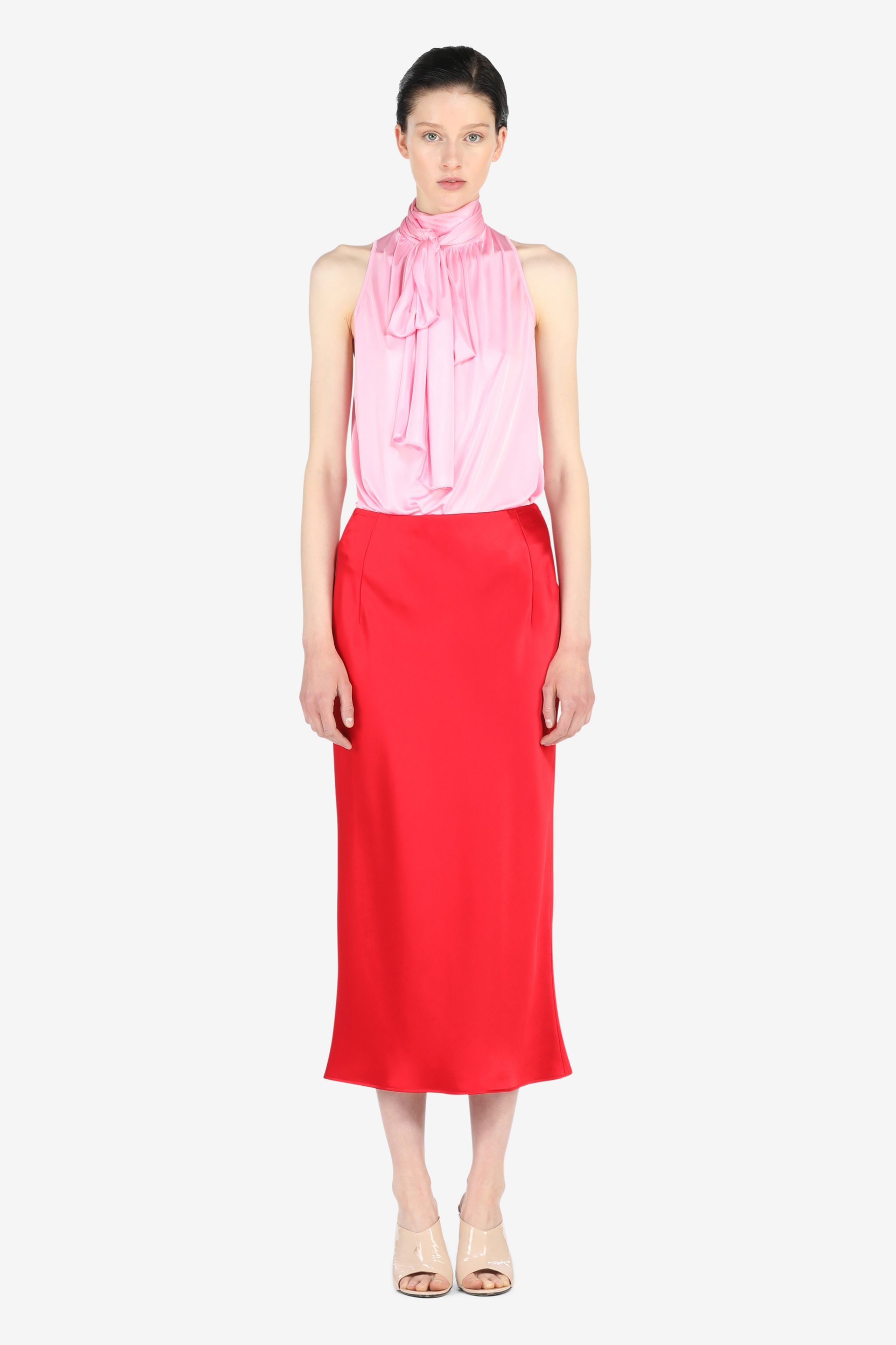 FLUTED MIDI SKIRT - 4