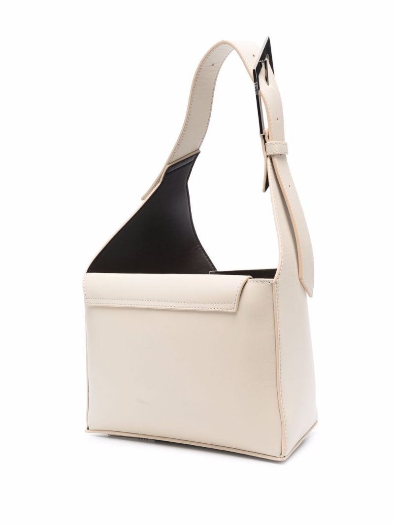 panelled leather tote bag - 4